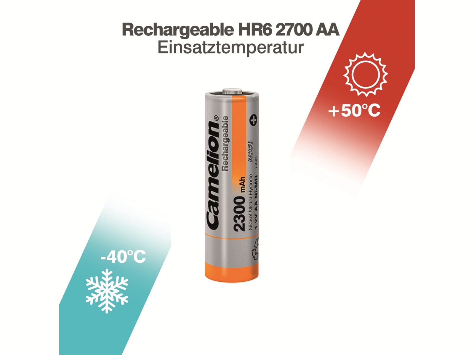 CAMELION NiMH-Mignon-Akku 2300 mAh 4 Stück