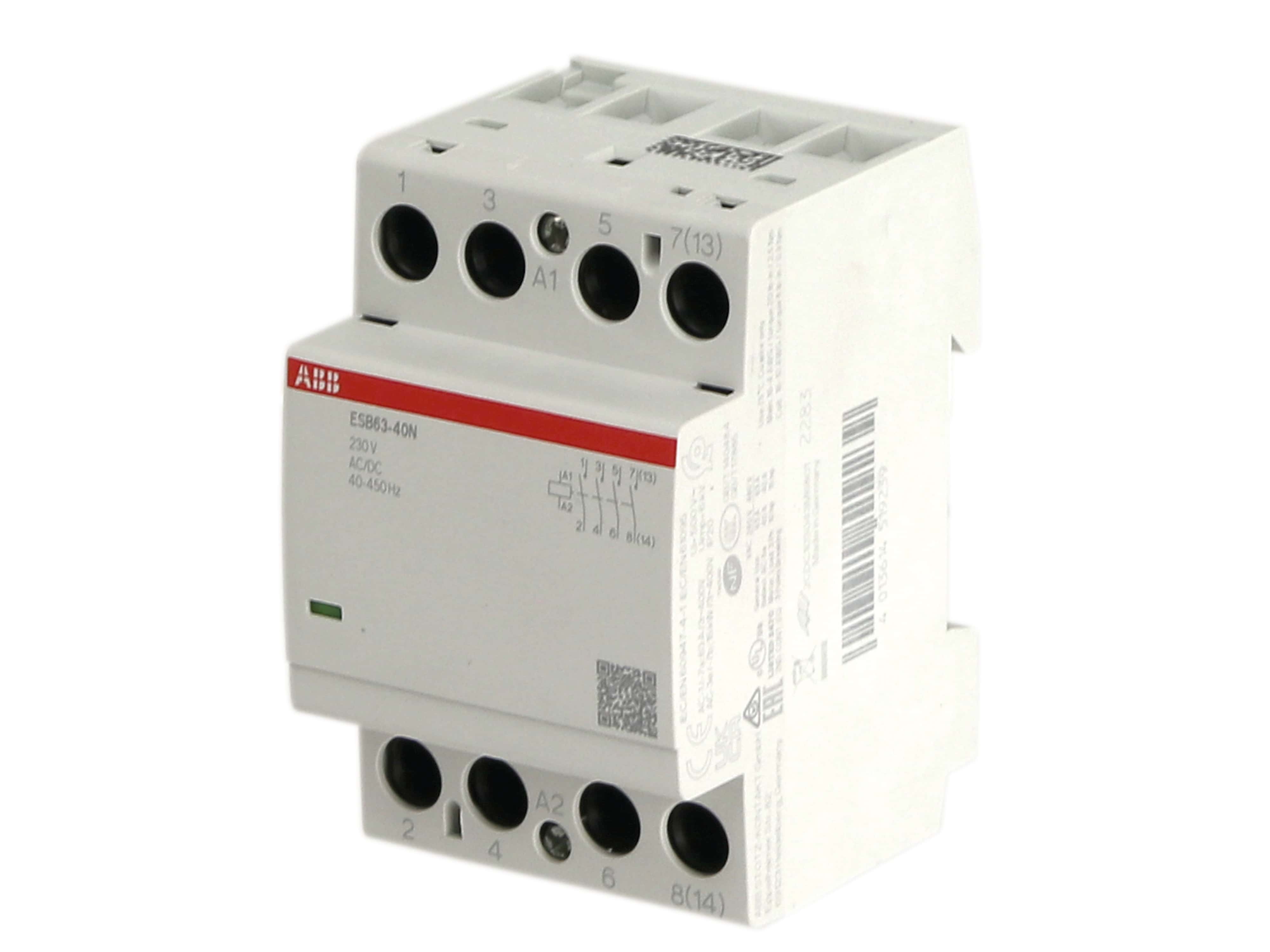 ABB Installationsschütz ESB63-40N-06, 63 A, 4S/0Ö, 230 V