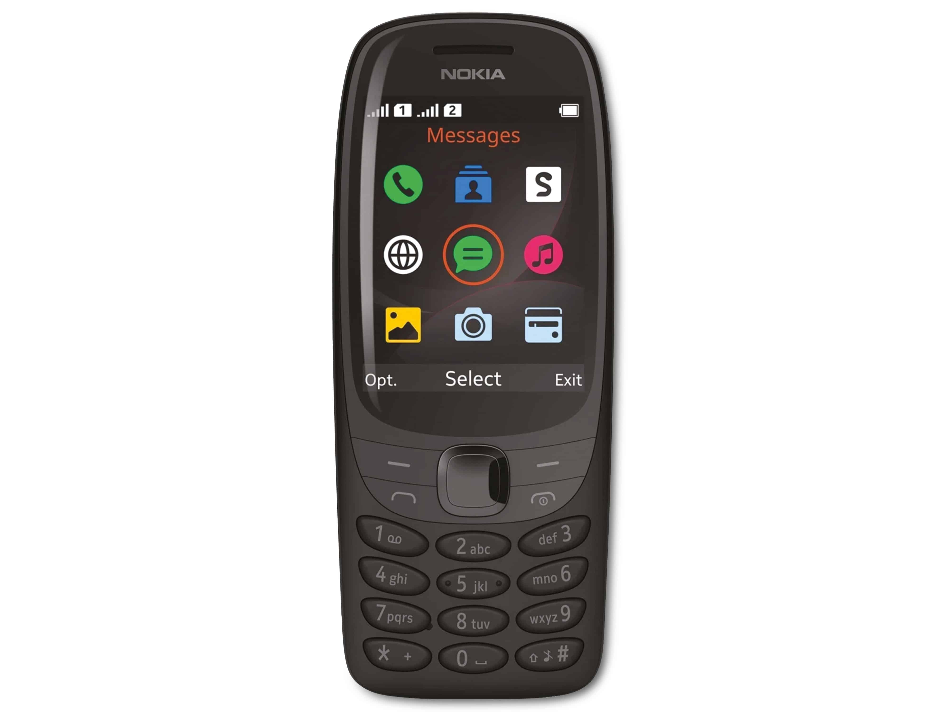 NOKIA Handy 6310, schwarz, Dual-SIM, 2G