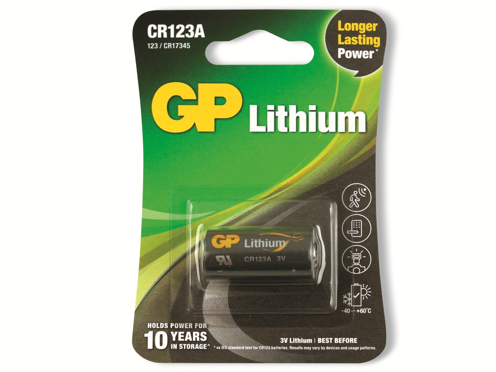 GP Lithium-Batterie CR123A 1 Stück