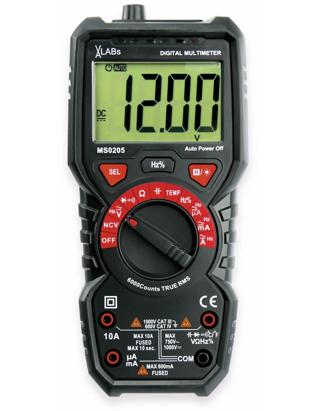 VA LABS Multimeter, MS0205, True RMS