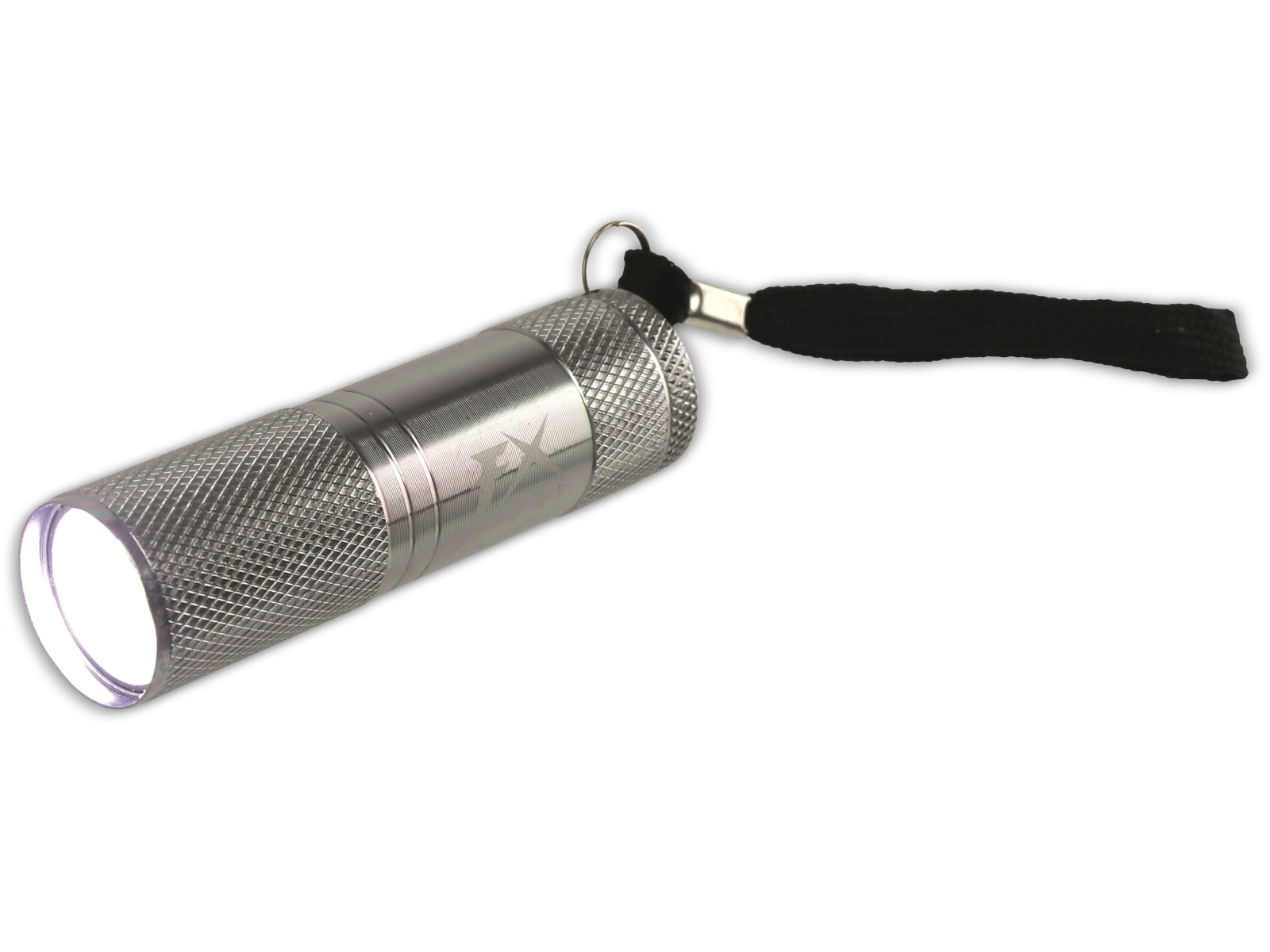 LED-Taschenlampe, Alu, 8 cm, grau