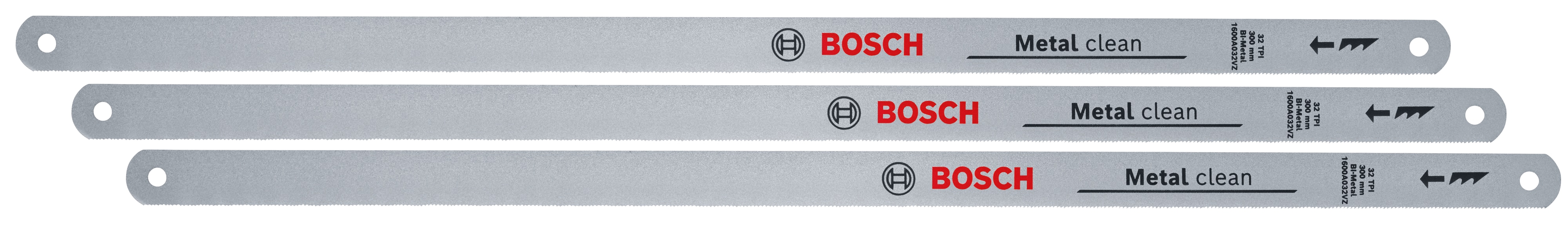 BOSCH Sägeblätter für Bügelsäge, 1600A032UN, 300 mm, 32 TPI, 3 Stück