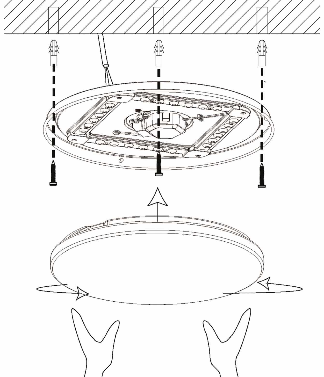 EGLO LED-Deckenleuchte POGLIOLA-S, 12W, 1300 lm, 4000K, 240 mm, Kristalleffekt