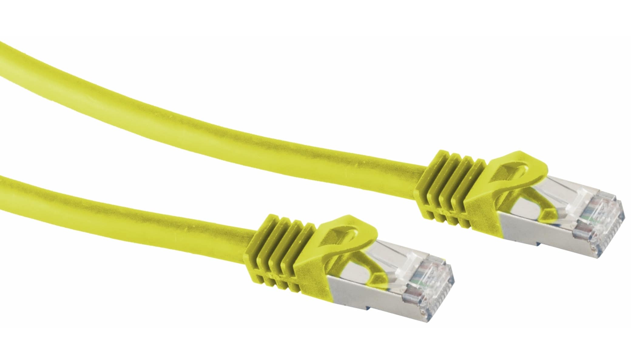 S-IMPULS RJ45 Patchkabel S/FTP (PIMF), m. CAT.7 Rohkabel, 1 m, gelb