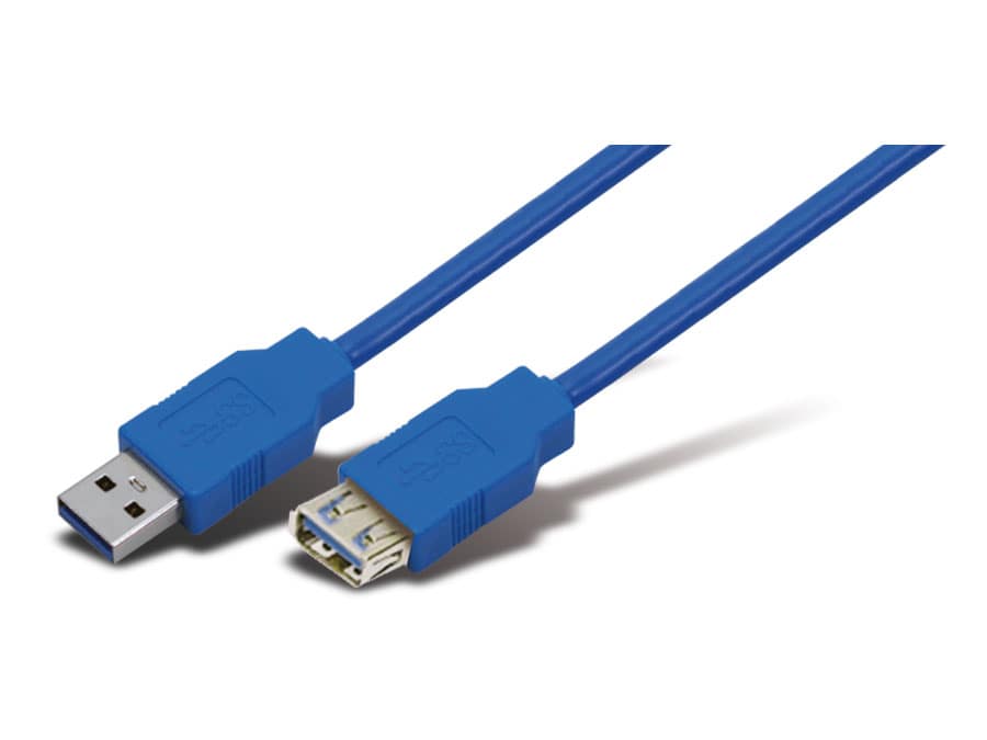 S-IMPULS USB3.0-Verlängerungskabel, 3 m, blau