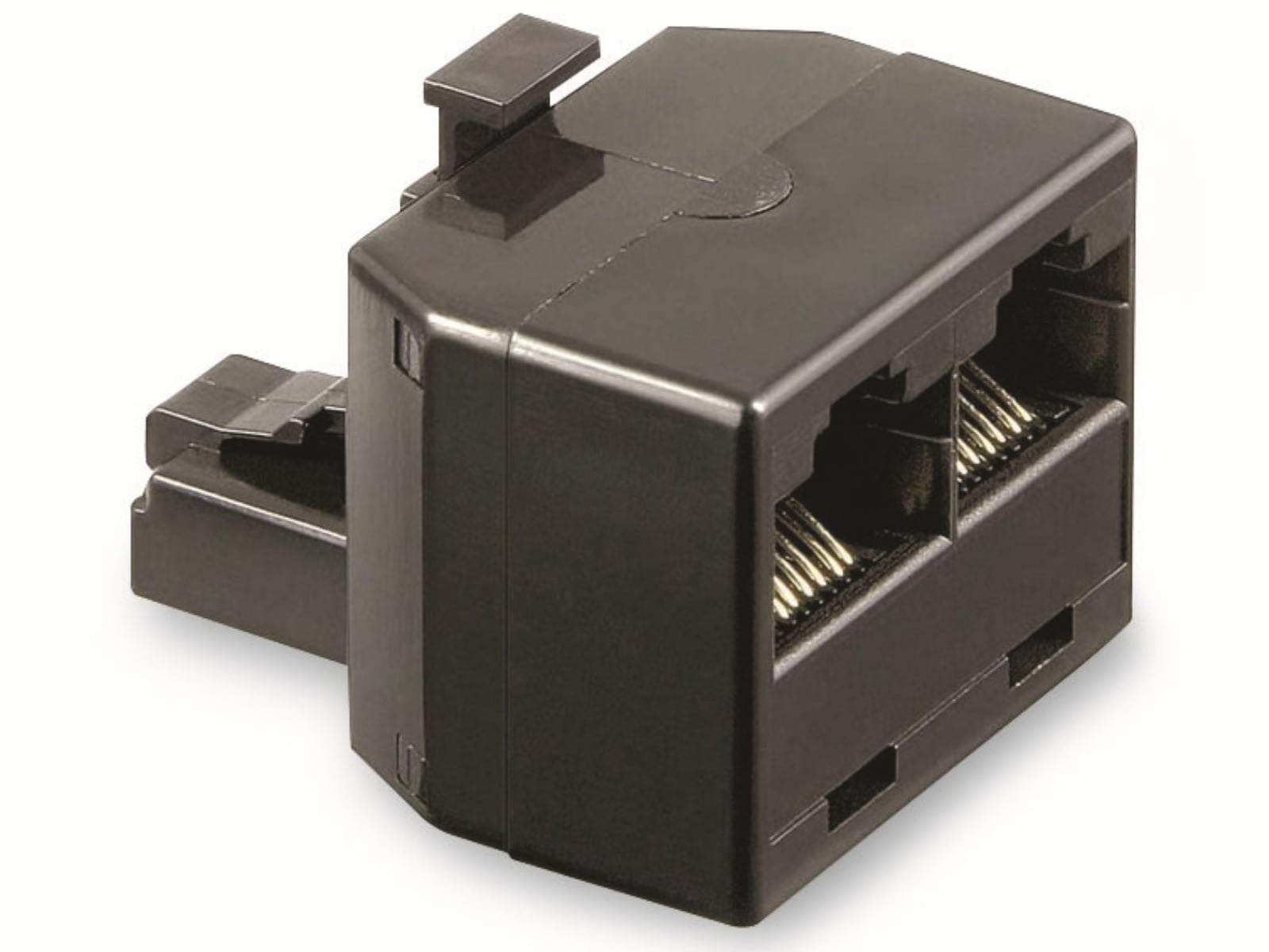 GOOBAY ISDN T-Adapter, 2x RJ45 Buchse, schwarz