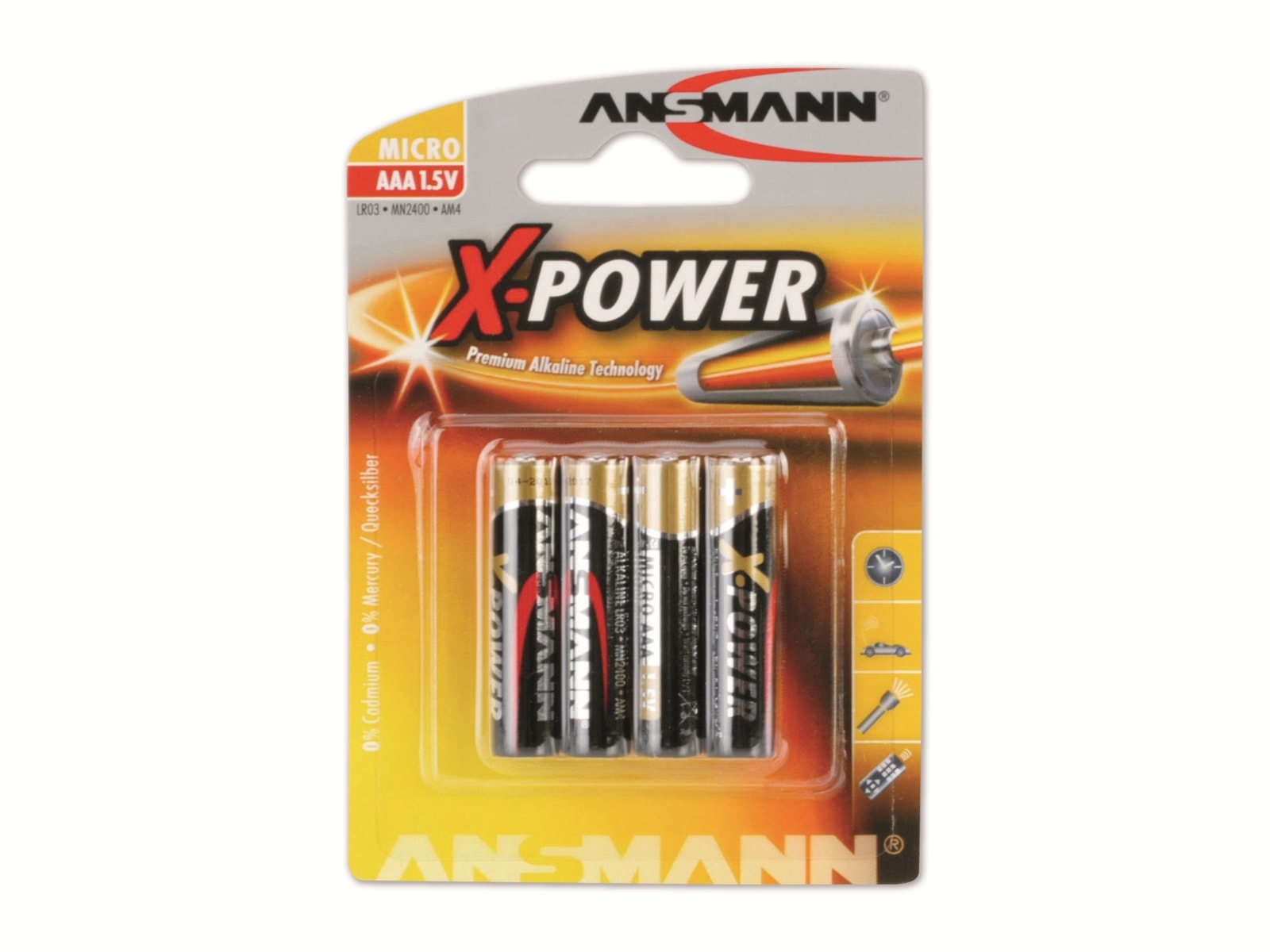 ANSMANN Micro-Batterie, XPower, 1300mAh, 4 Stück
