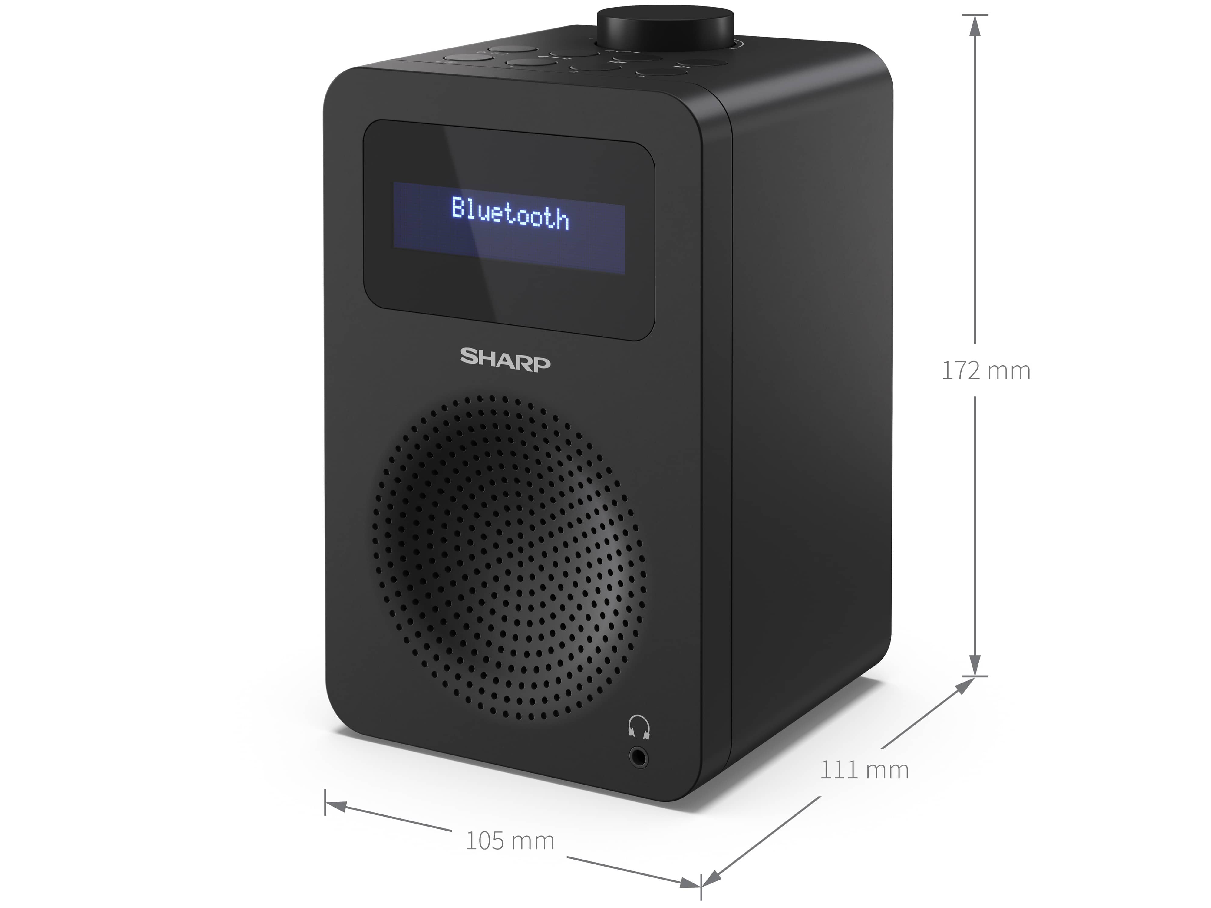 SHARP Digitalradio DR-430, schwarz, DBT+, Bluetooth