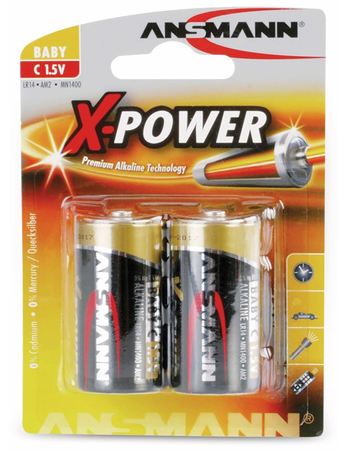 ANSMANN Baby-Batterie, XPower, 7500mAh, 2 Stück