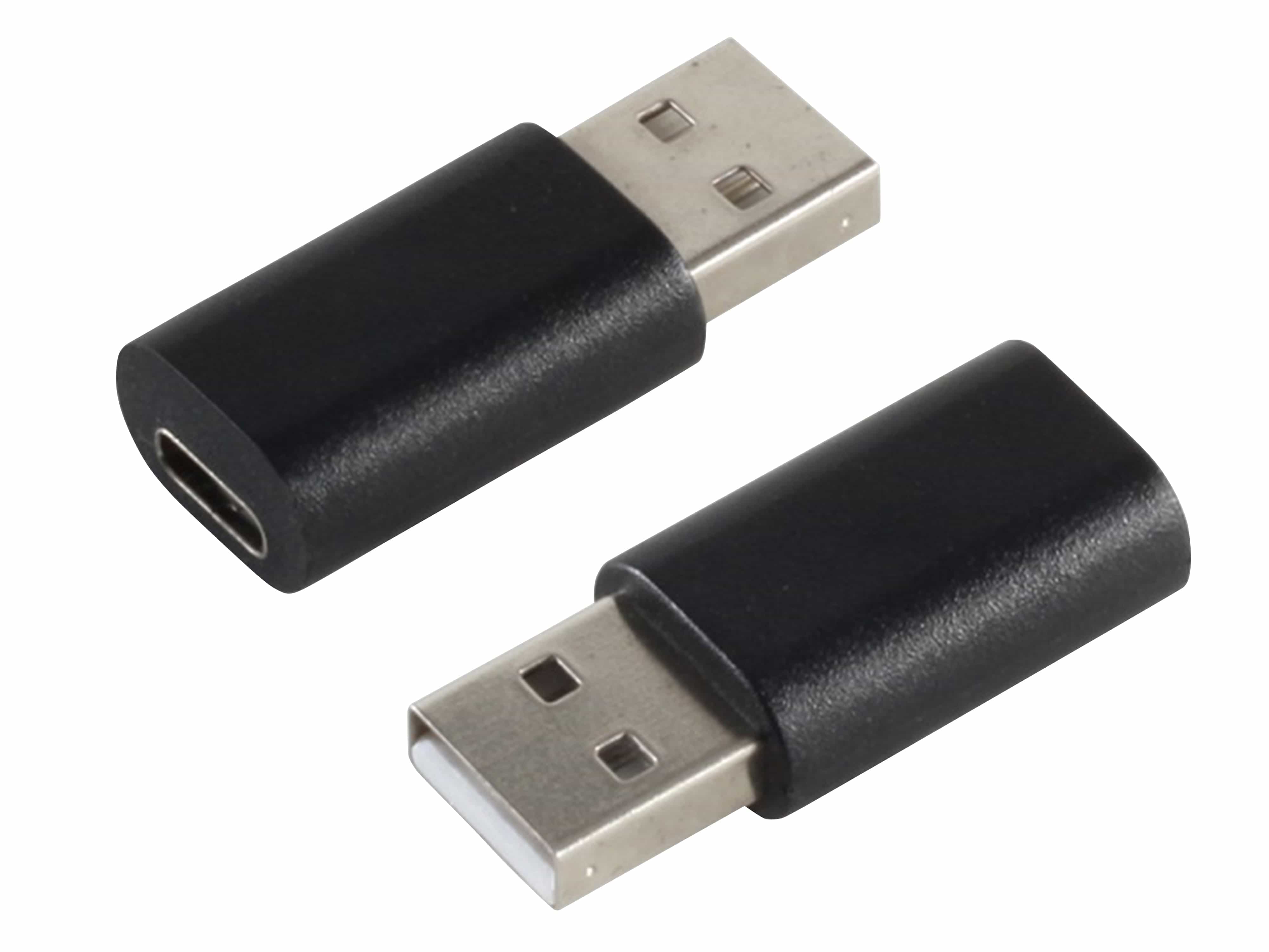 S-IMPULS USB-A Adapter USB-C Buchse 2.0 schwarz