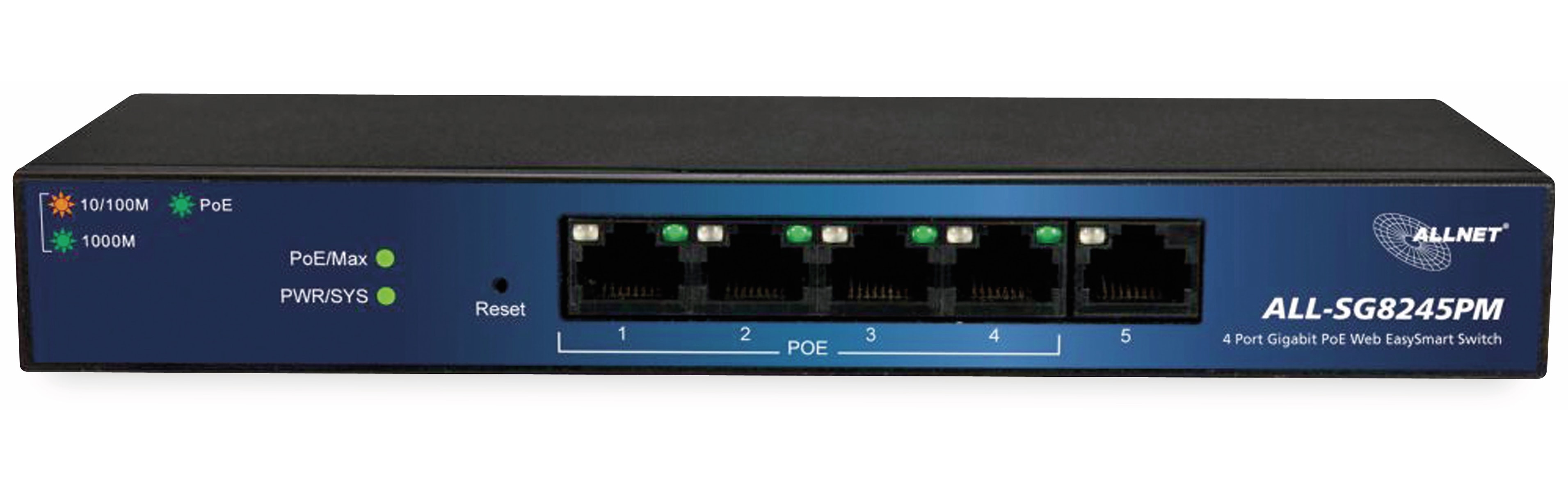 ALLNET Switch ALL-SG8245PM, managed, 5-Port, PoE, Gigabit