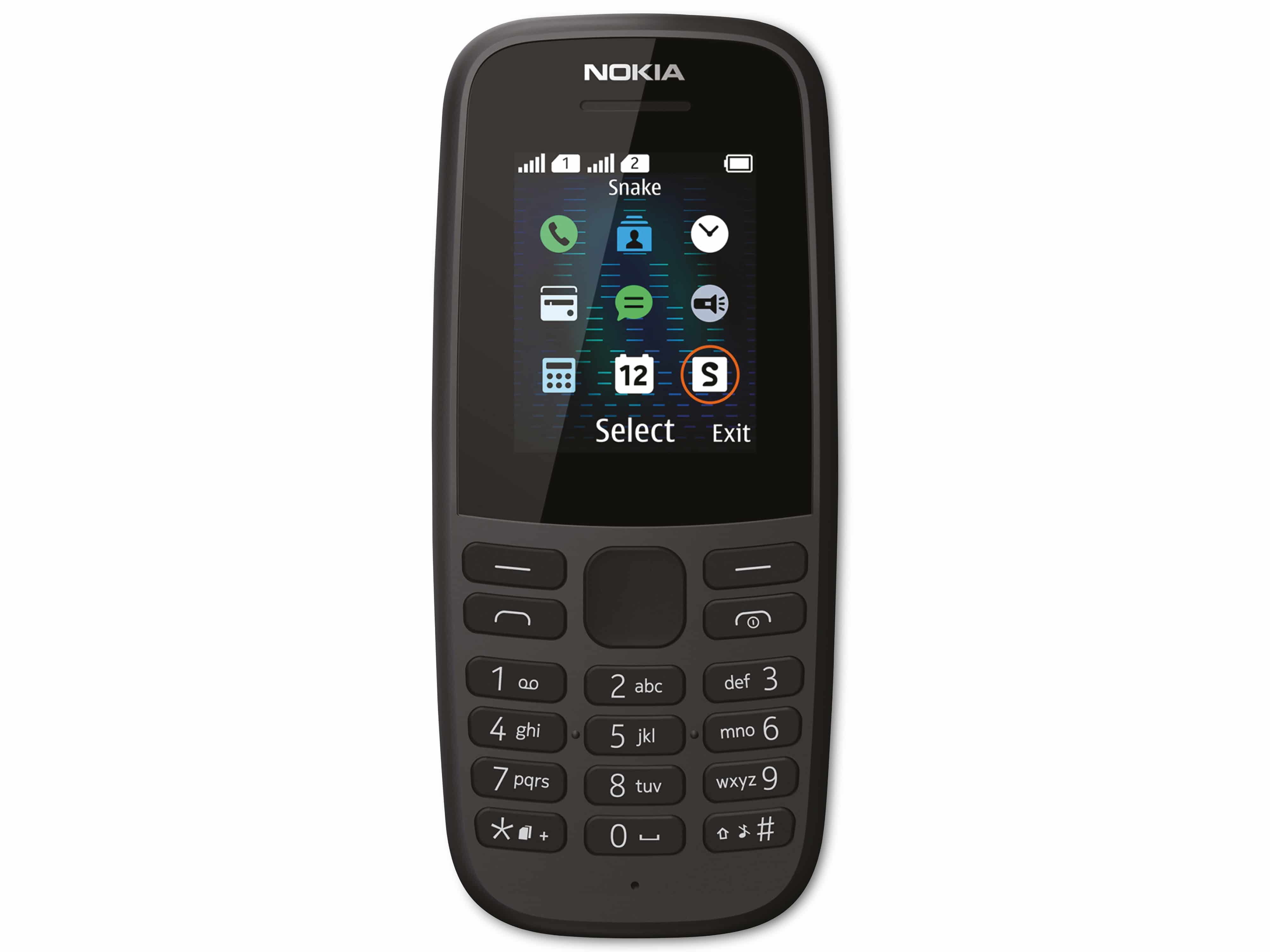 NOKIA Handy 105, schwarz, Dual SIM