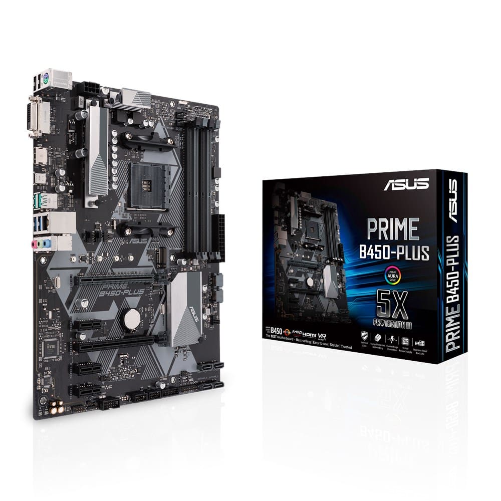 ASUS Motherboard PRIME B450-PLUS, ATX, Socket AM4