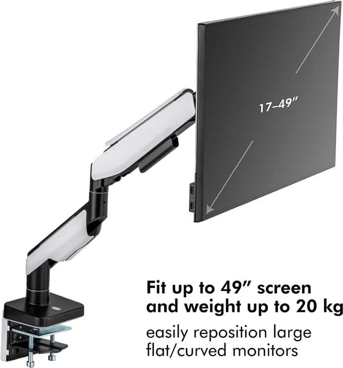 LOGILINK Monitorhalterung BP0162, 17"..32", Gasdruckfeder