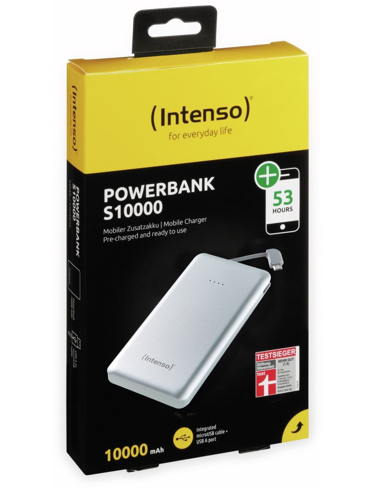 Intenso USB Powerbank 7332531 S10000, 10.000 mAh, silber