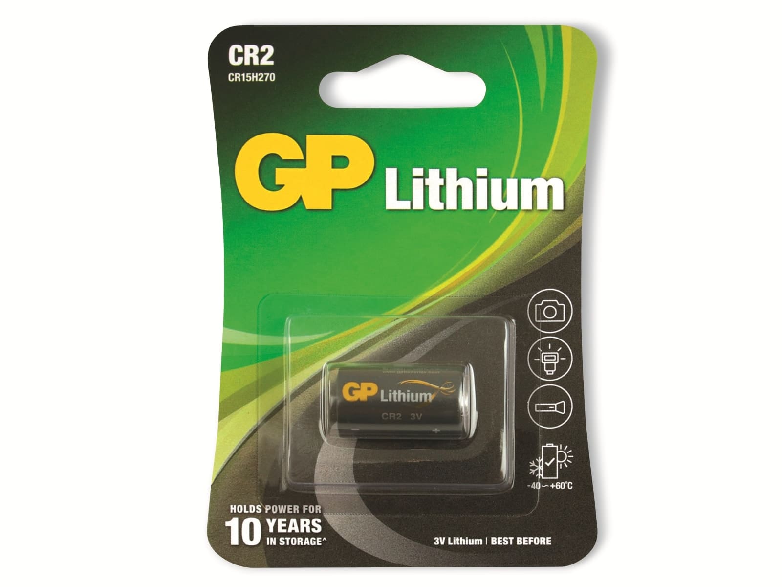 GP Lithium-Batterie CR2 1 Stück