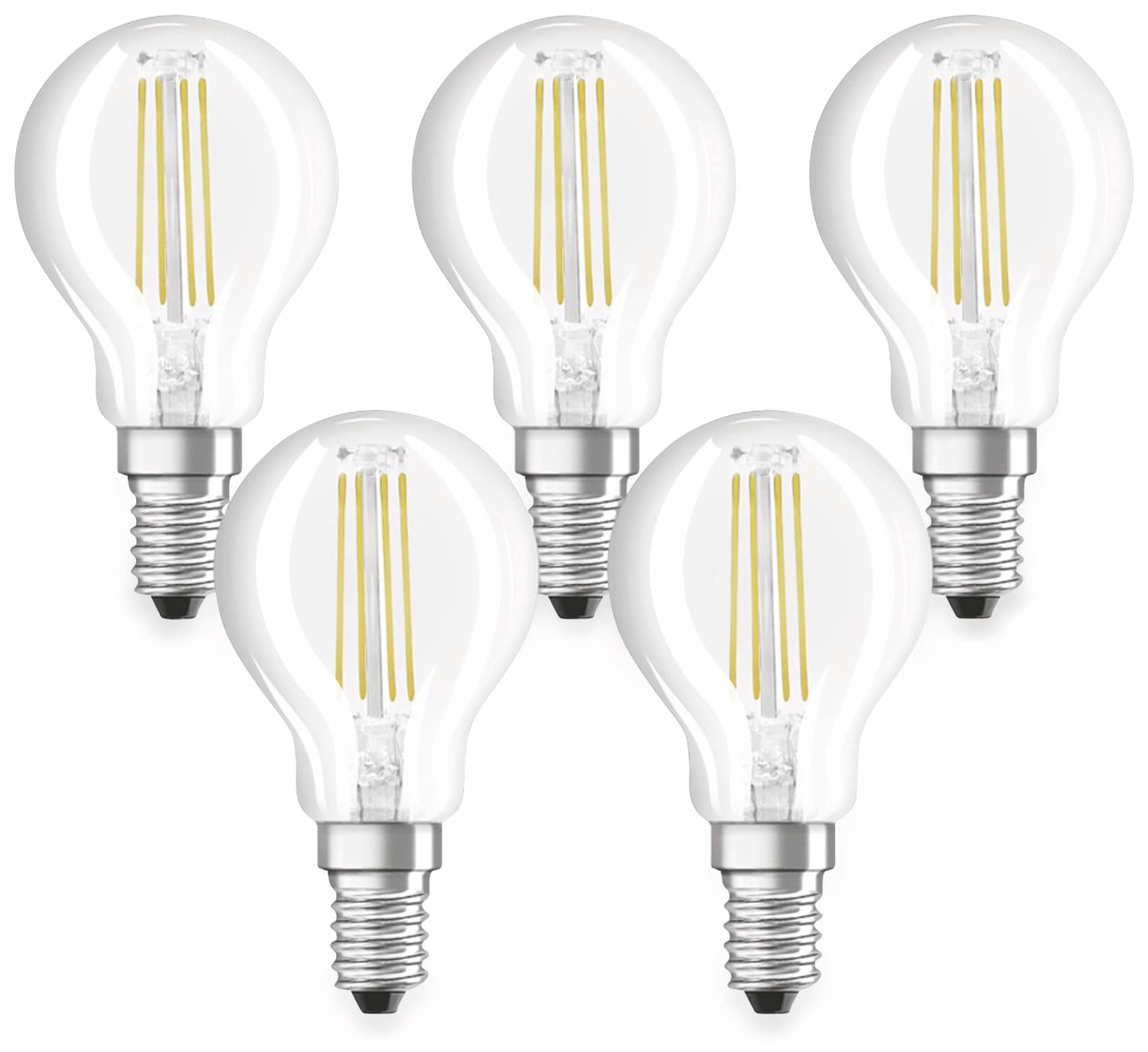 OSRAM LED-Lampe BASE CLASSIC P, E14, EEK: E, 4 W, 470 lm, 2700 K, 5 Stk.