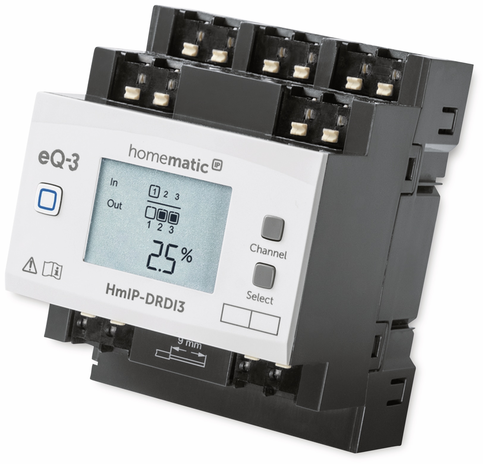 HOMEMATIC IP Smart Home 154434A0, Dimmaktor für Hutschienenmontage, 3-fach