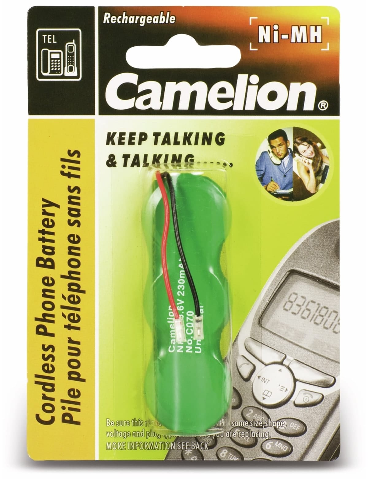 CAMELION NiMH-Akkupack 3,6V/230mAh 1 Stück