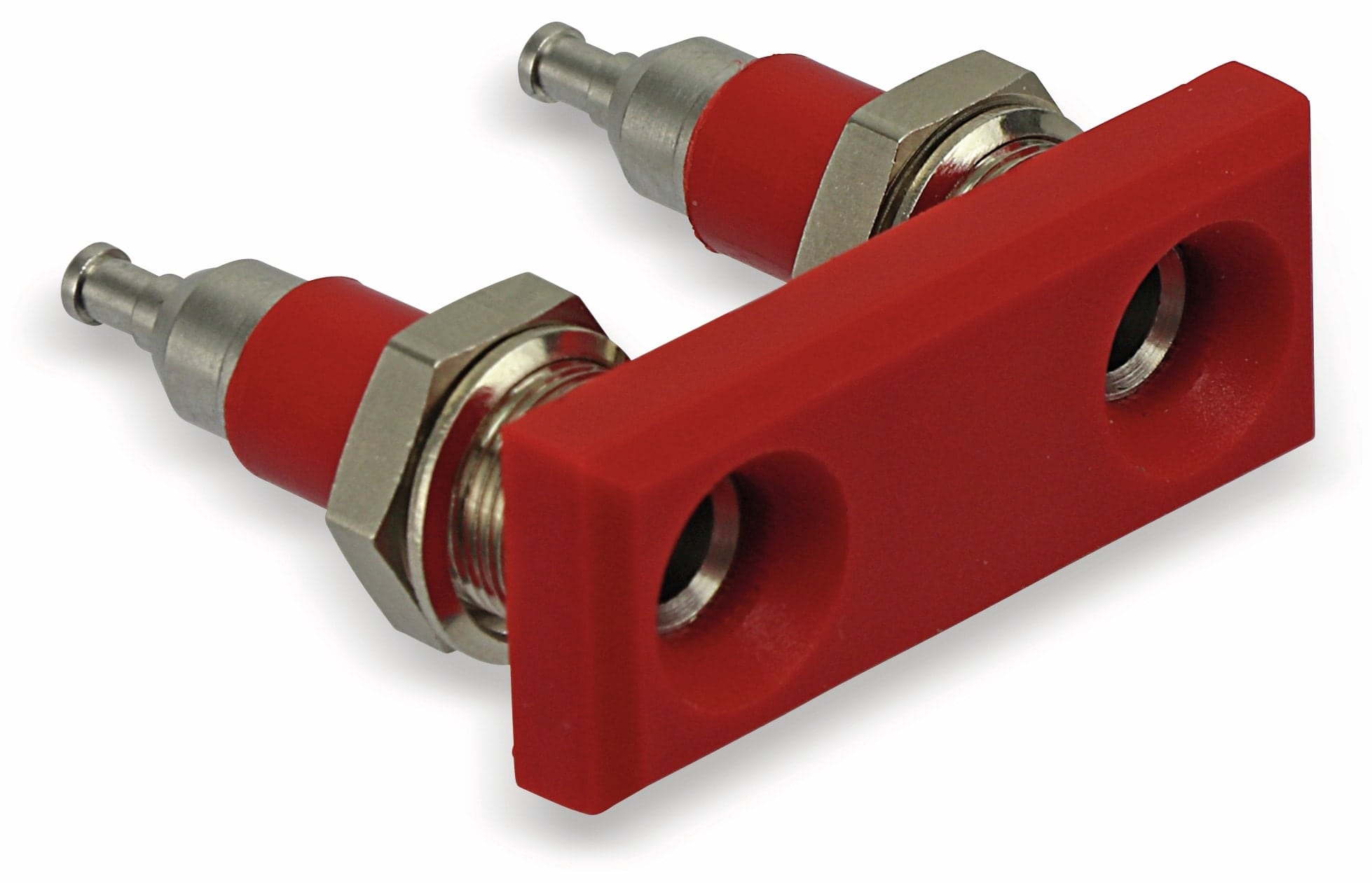 STÄUBLI 4 mm Twin-Einbaubuchse LB-I4/2P, 25 A/60 V-, rot