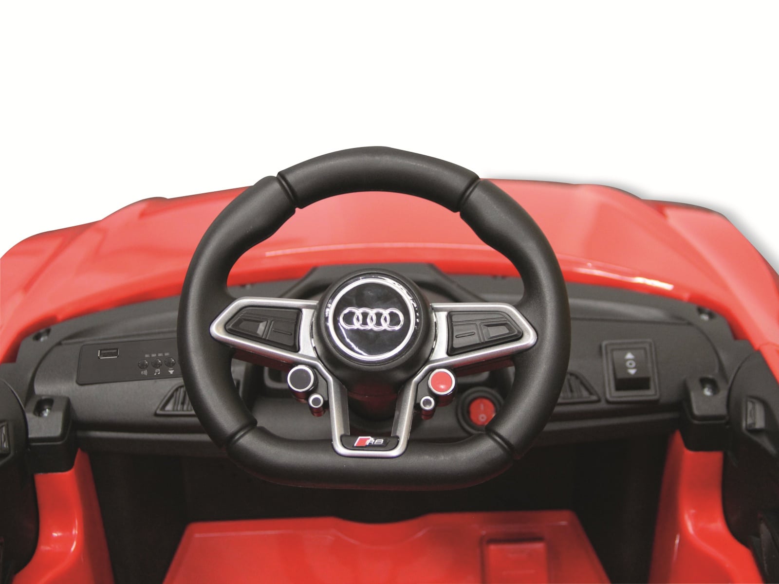 Jamara Kinder-Elektrofahrzeug Ride-on Audi R8 Spyder rot, 18 V Einhell Akku