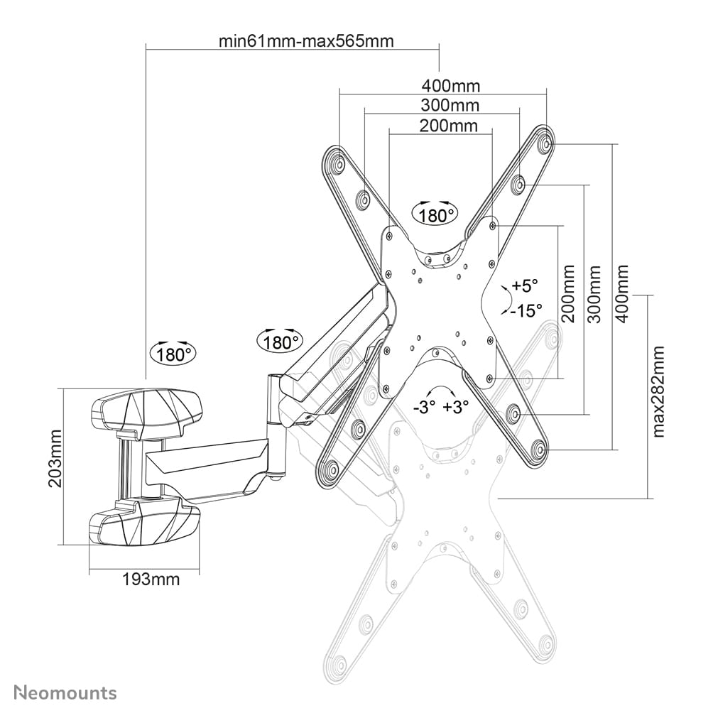 NEOMOUNTS by Newstar Wandhalterung 81,3 - 139,7 cm (32"-55"), max. 30 kg