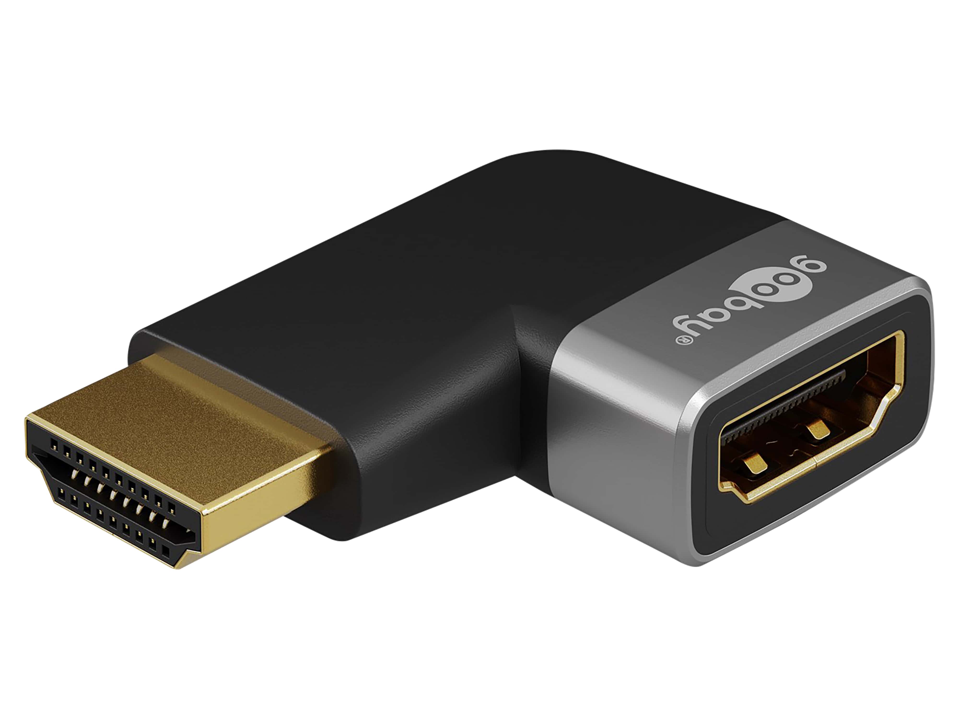 GOOBAY HDMI-Adapter 72010 90° horizontal 8k 60Hz vergoldet