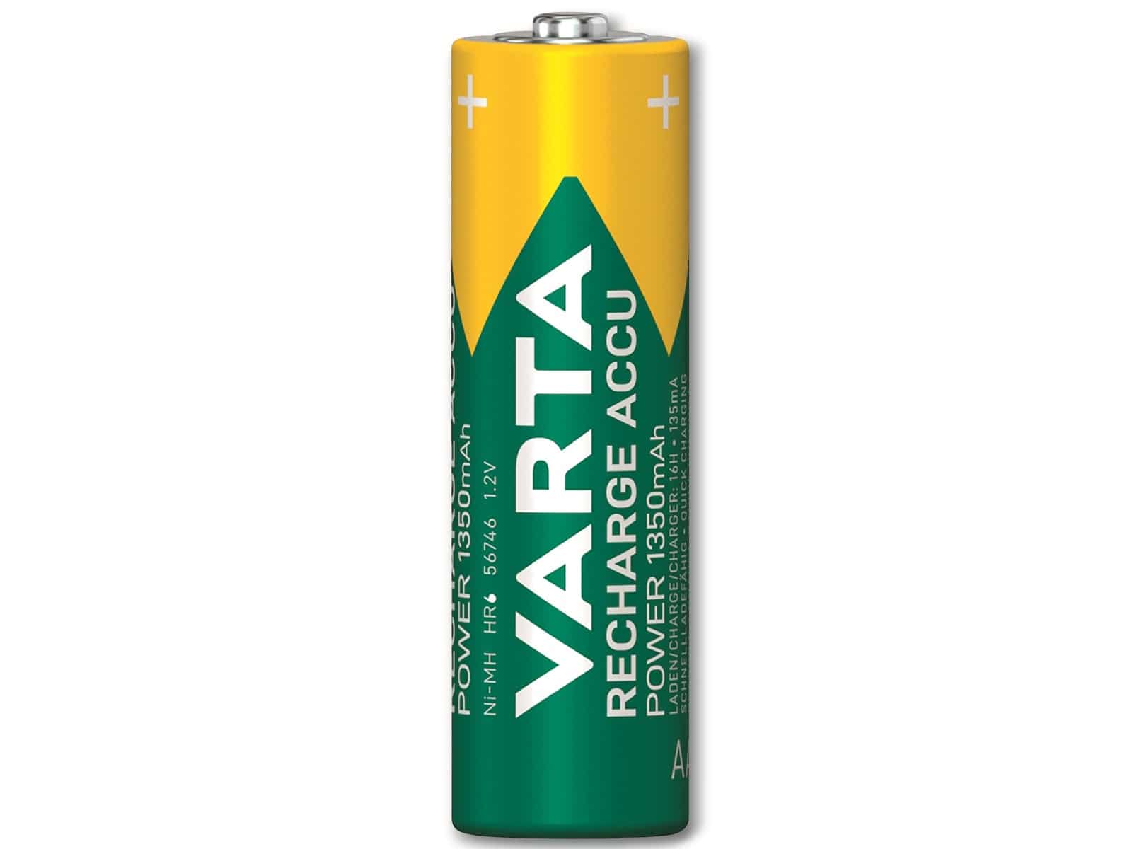 VARTA Akku NiMH, Mignon, AA, HR06, 1.2V/1350mAh, Accu Power, Pre-charged, 4er Pack