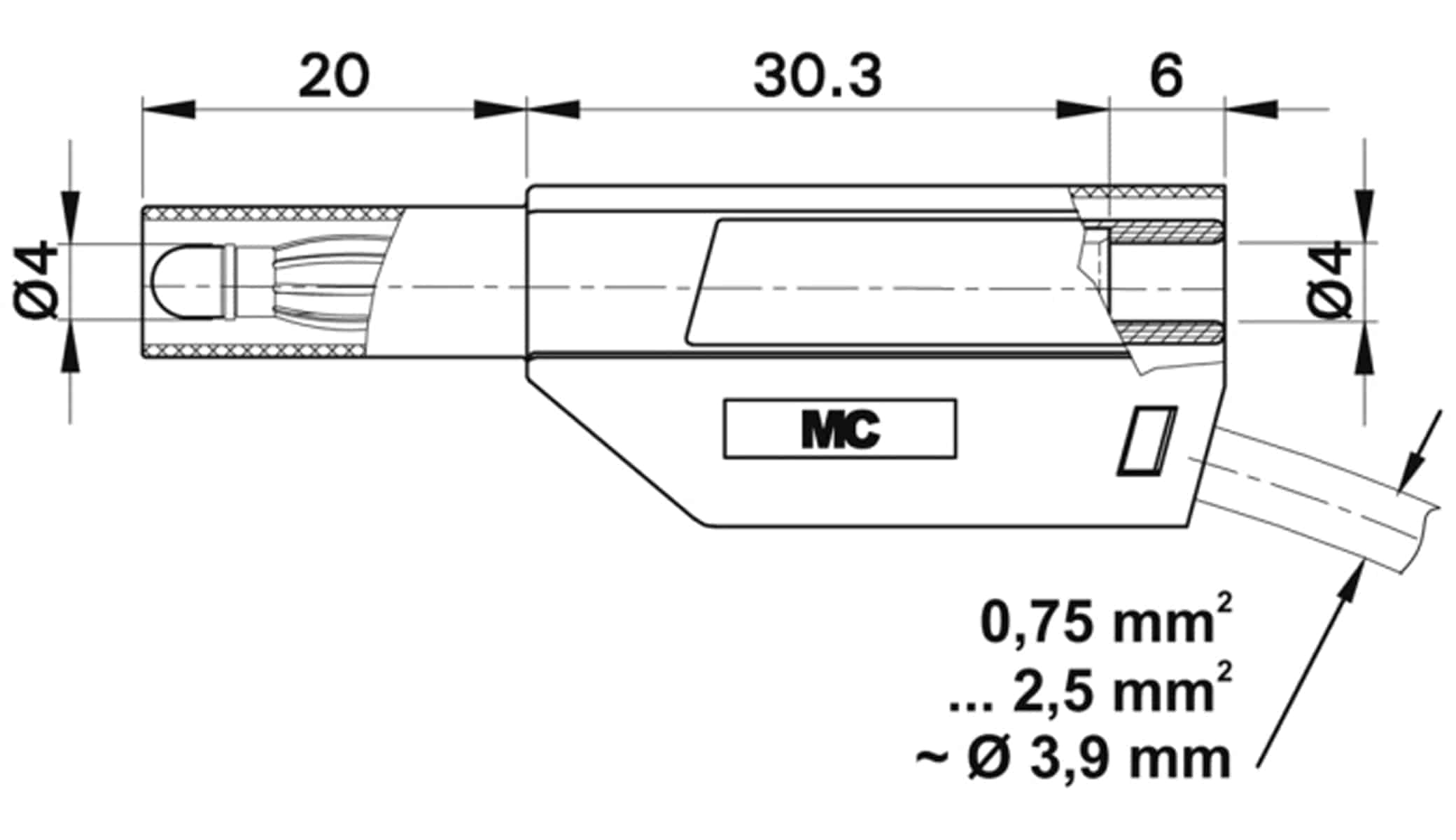 STÄUBLI SLS425-SE/N Sicherheitsstecker 4mm schwarz