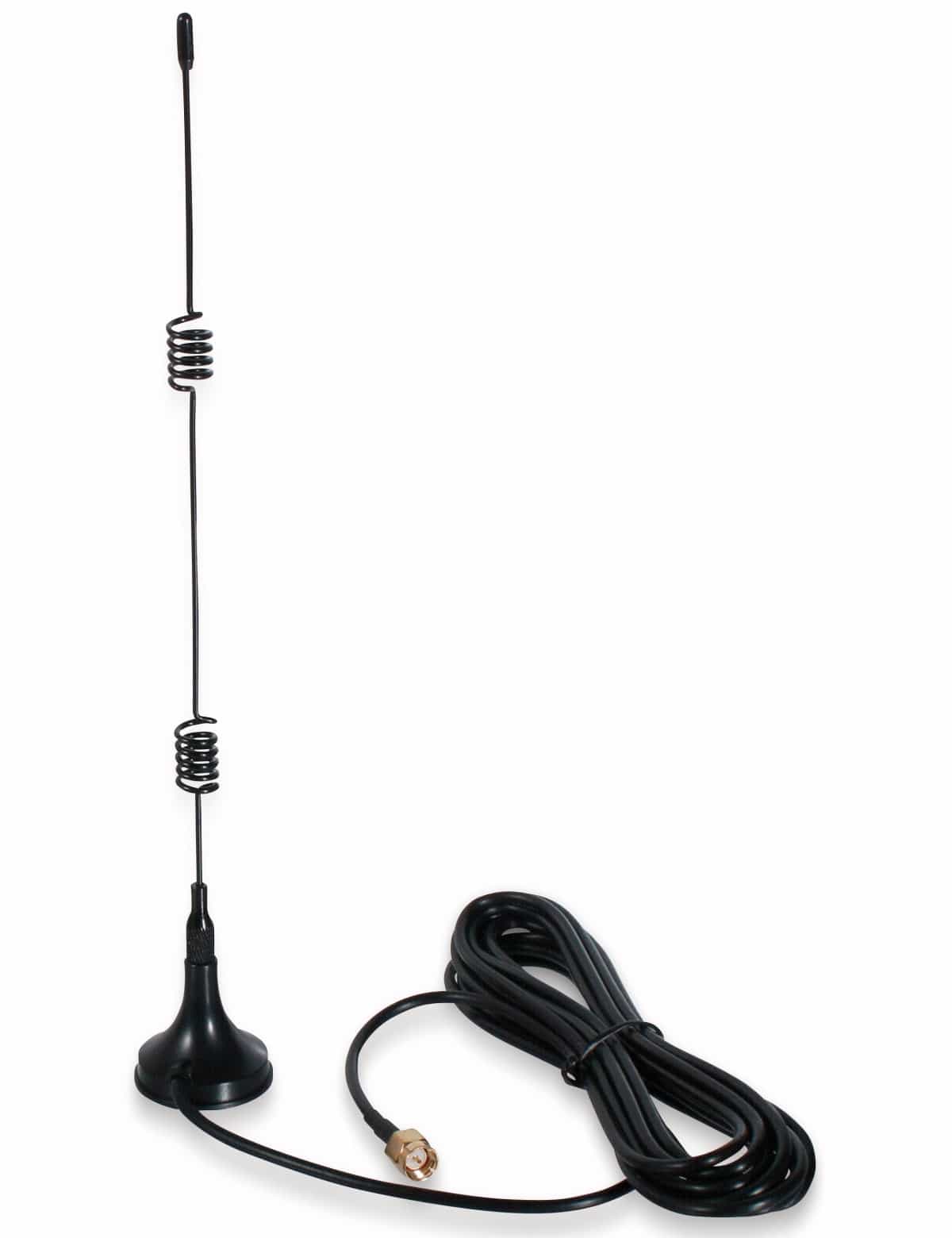 Magnetfußantenne, 2,4 GHz, 3 m, SMA Stecker, Höhe 220 mm