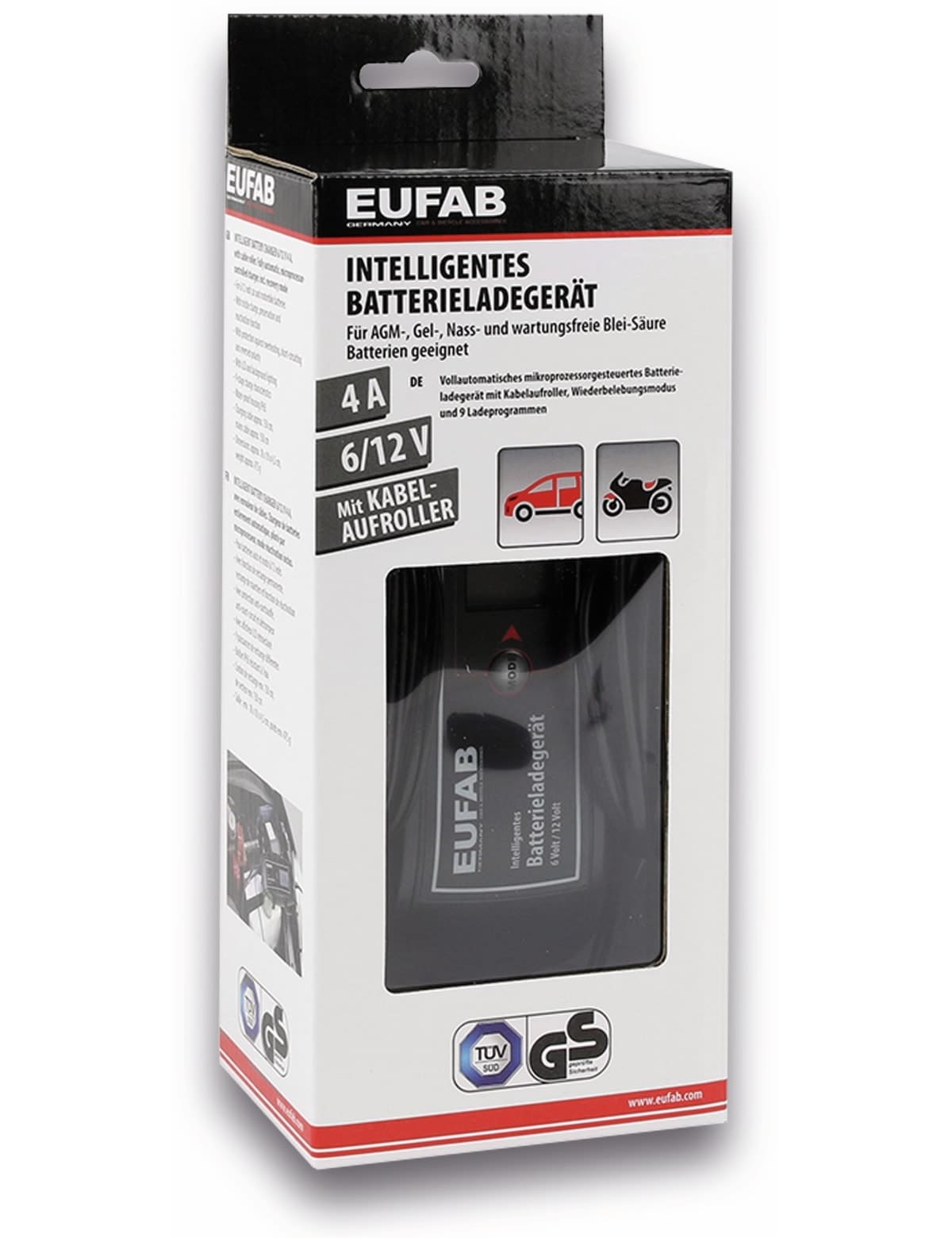 EUFAB Batterie-Ladegerät 16616, 6/12V 4A