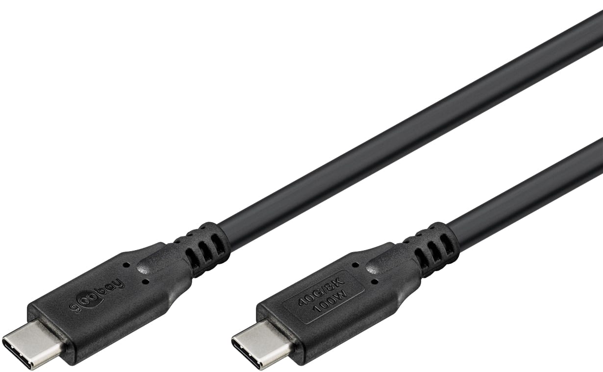 GOOBAY USB-C Kabel 74193 USB4 100W 2m schwarz 40 Gbit/s