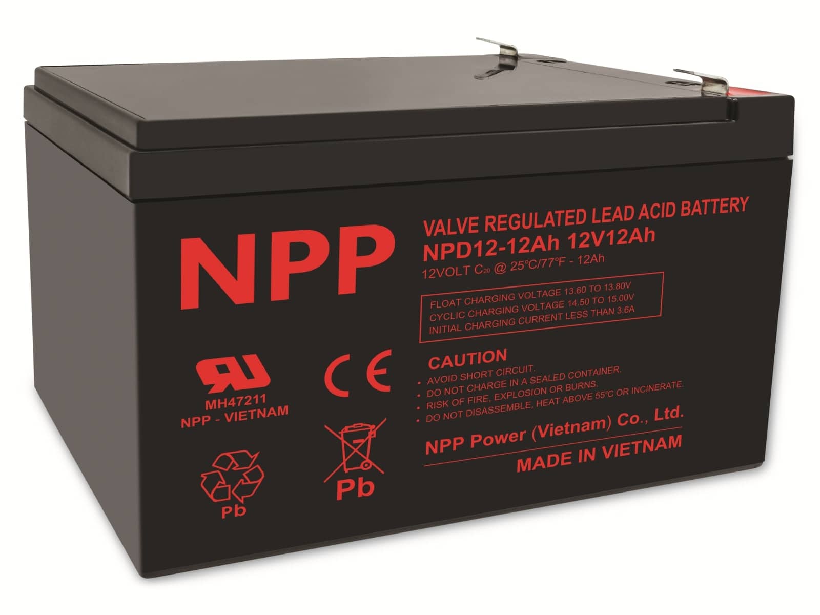 NPP Blei-Akku NPD12-12, 12V/12000mAh, zyklisch