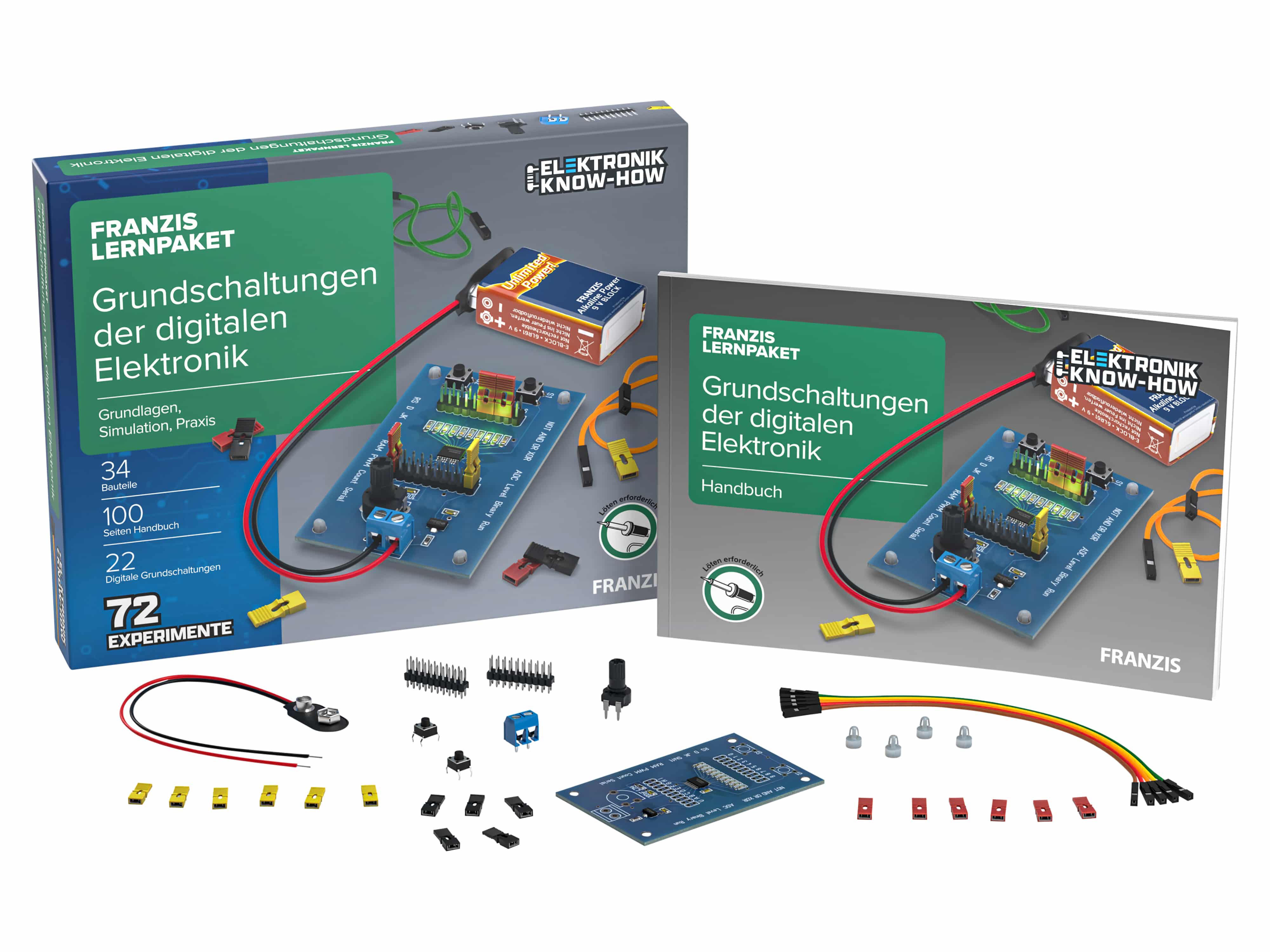 FRANZIS Lernpaket Grundschaltungen der digitalen Elektronik 67204, ab 14 Jahre