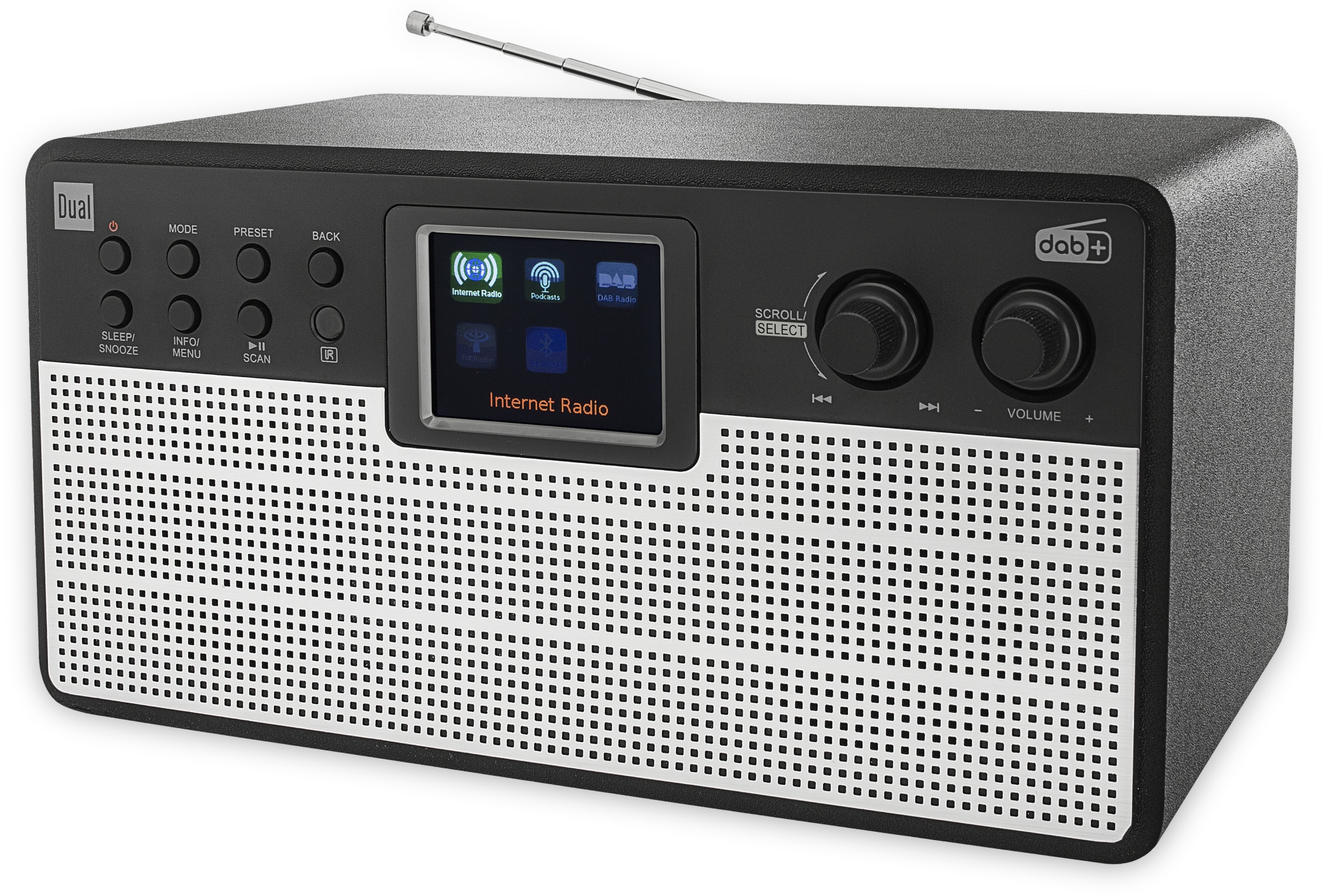 Dual DAB+/Internetradio IR 100, schwarz/silber, DAB+, Wlan, Bluetooth