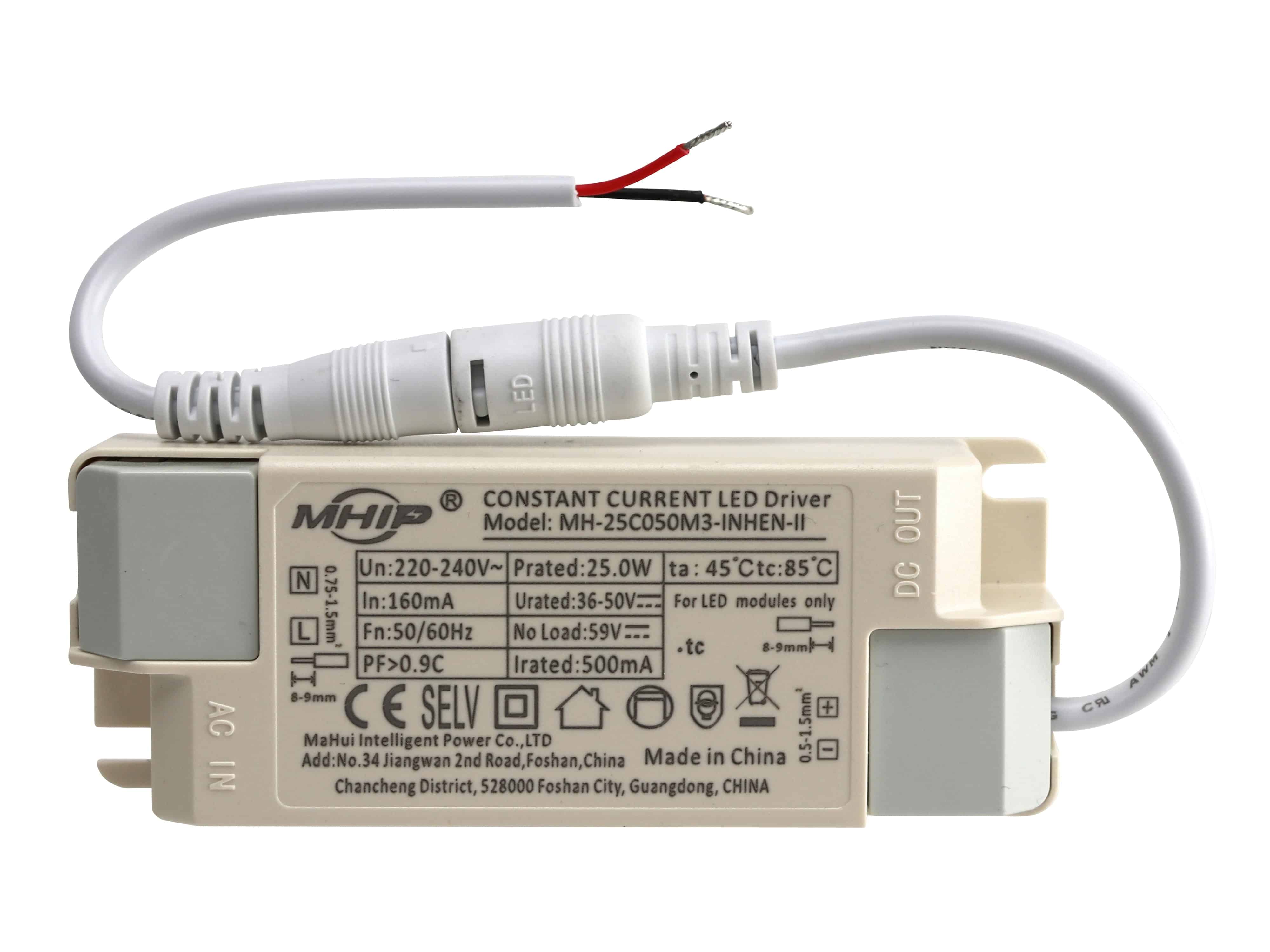 MHIP LED-Schaltnetzteil MH-25C050M3, 25 W