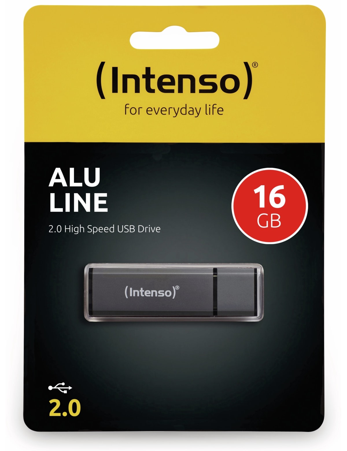 INTENSO USB 2.0 Speicherstick Alu Line, anthrazit, 16 GB