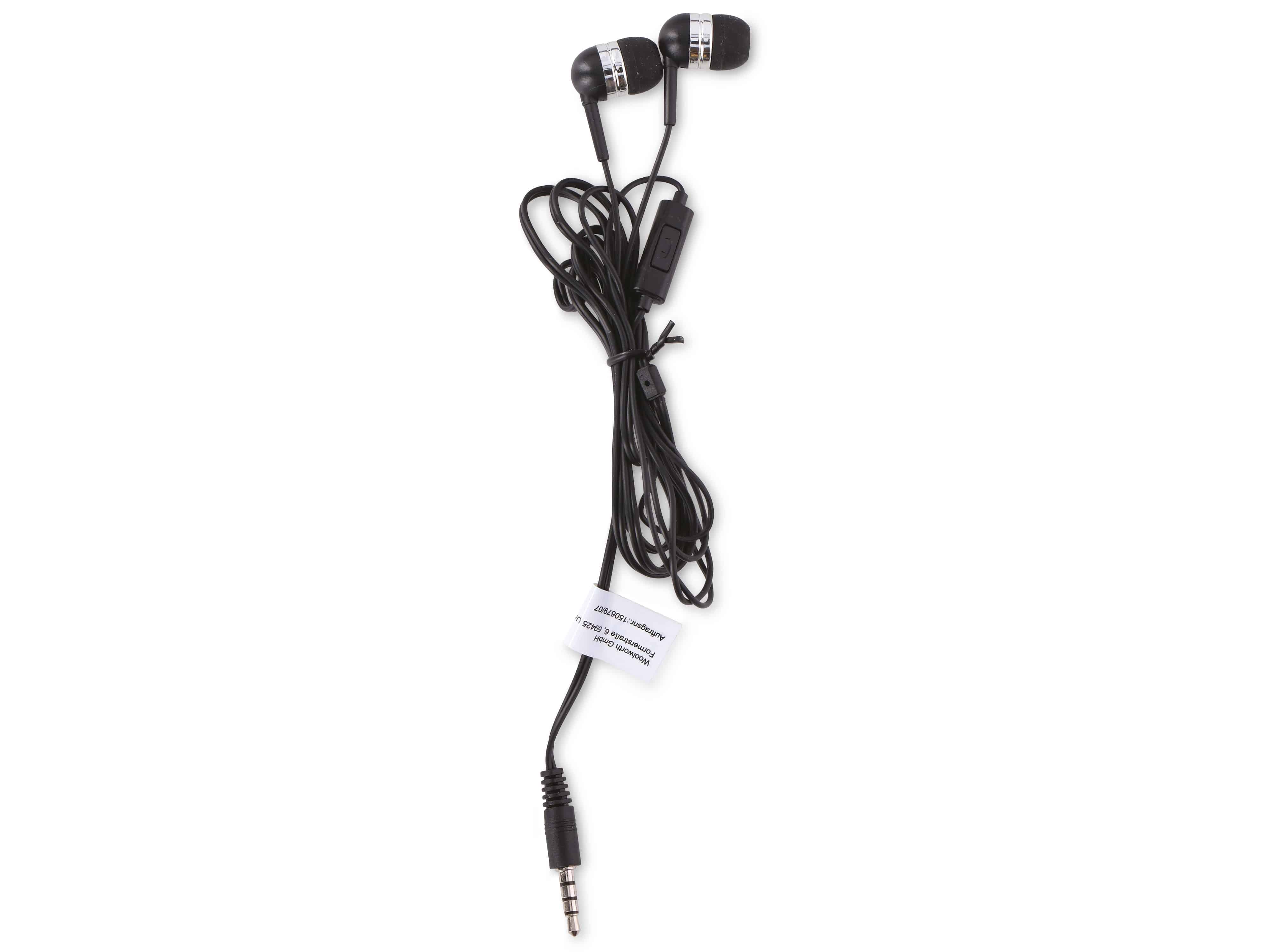 GRUNDIG In-Ear Kopfhörer schwarz, mit Mikrofon
