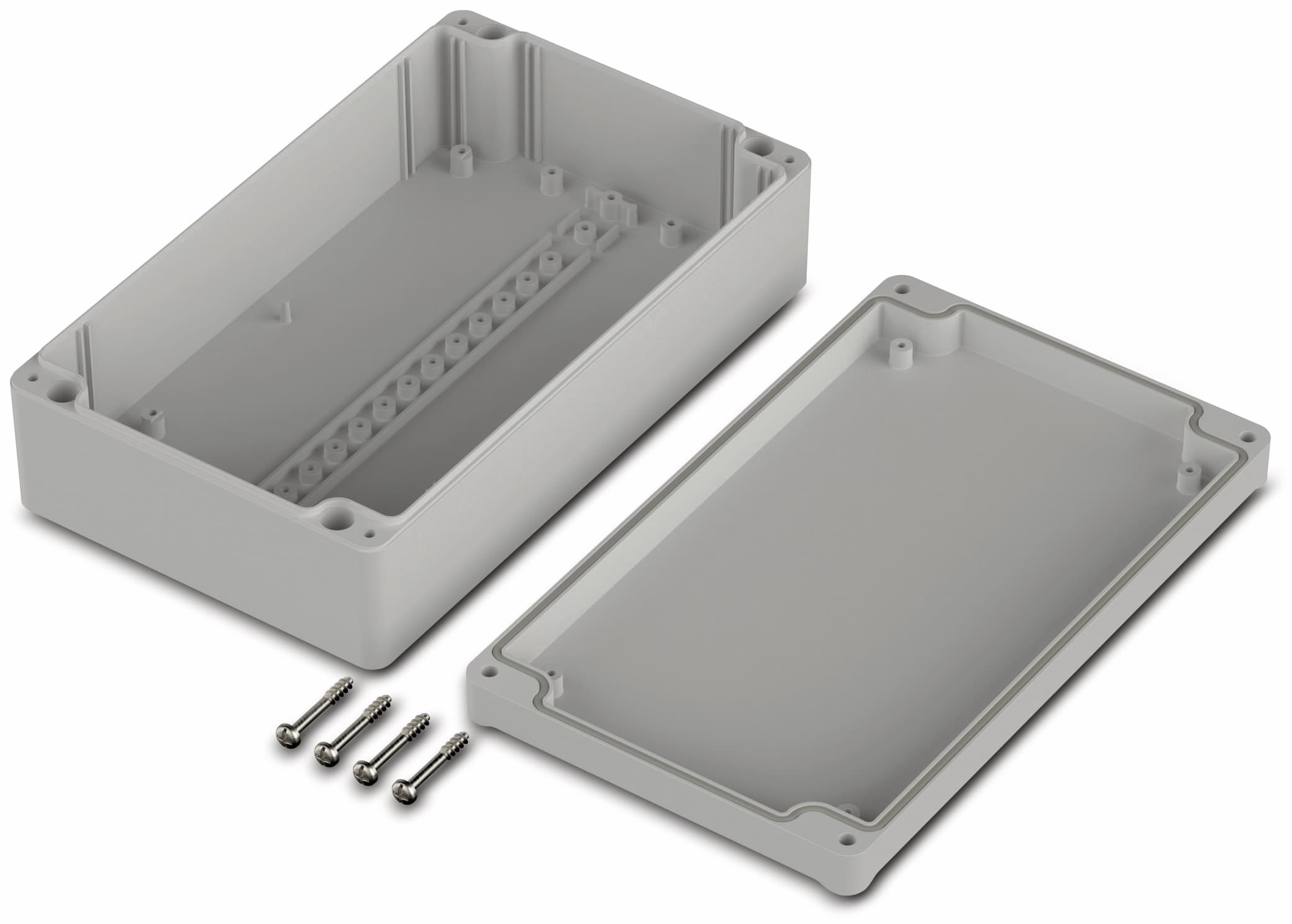 BOPLA Universalgehäuse, Euromas II, ABS, 200 x 120 x 57 mm, IP65, lichtgrau