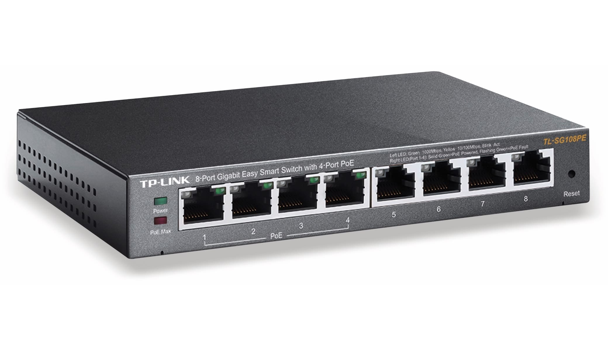 TP-Link Switch TL-SG108PE, 8-port Gigabit