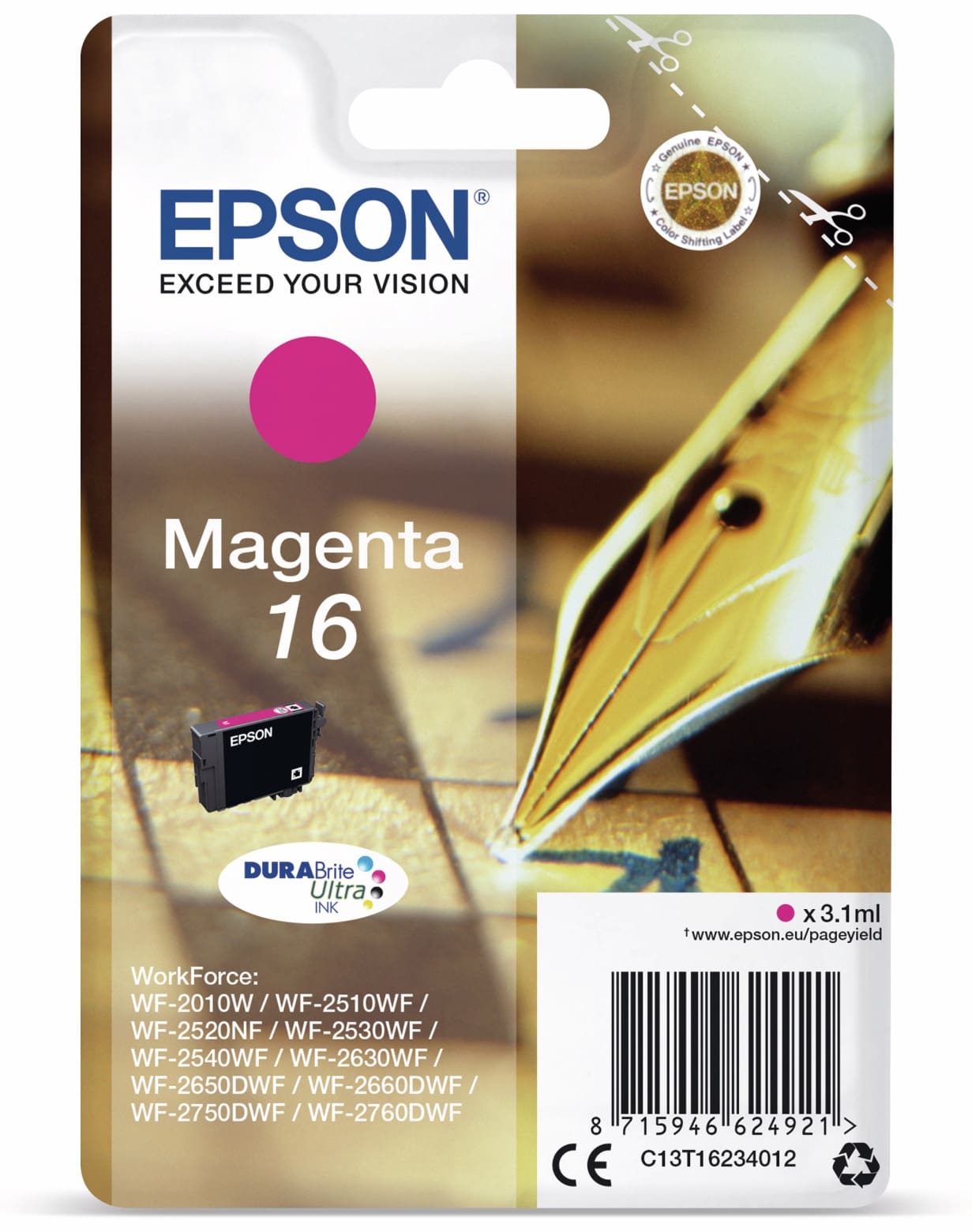 EPSON Tintenpatrone 16, magenta