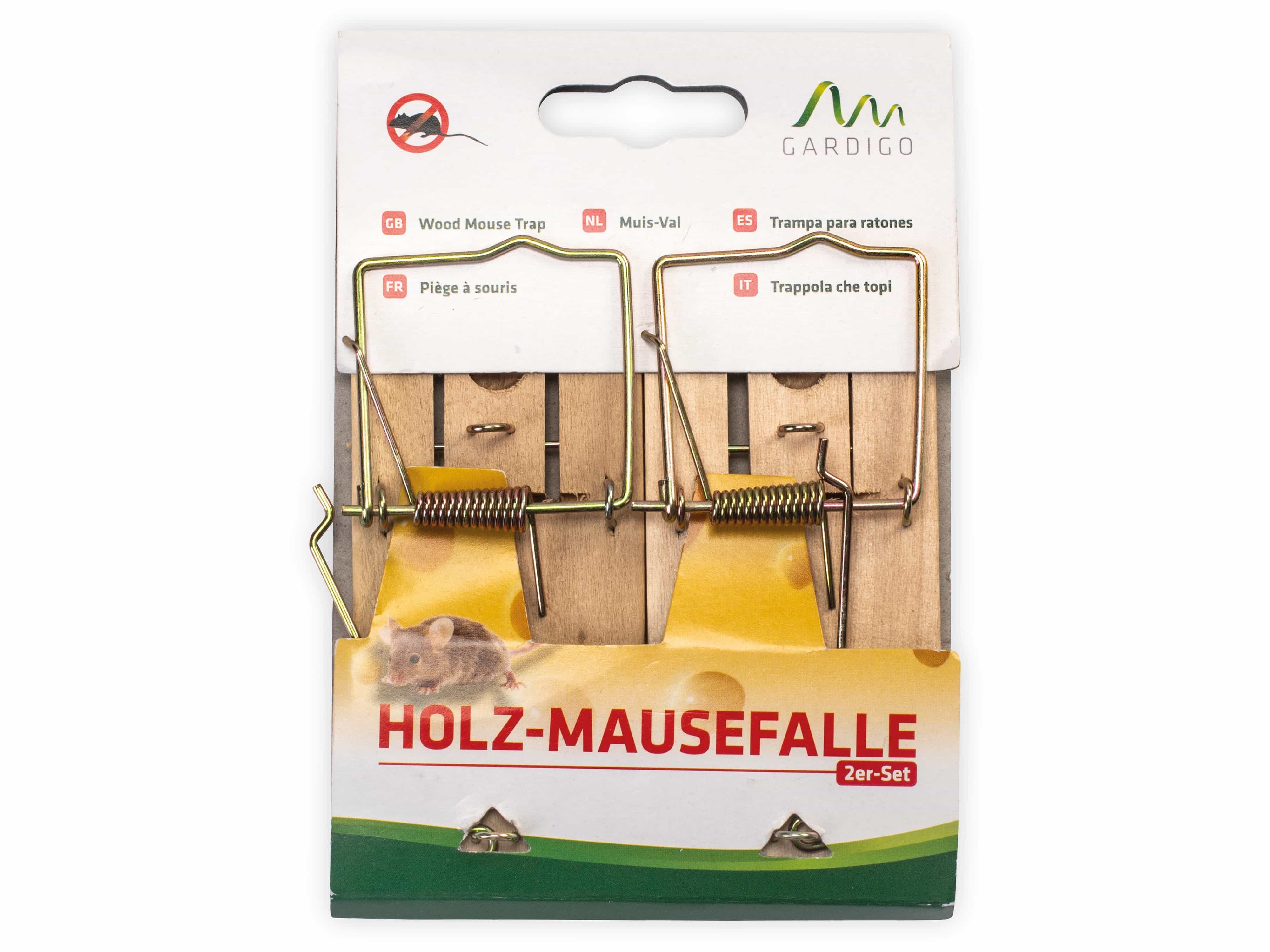 GARDIGO Holz-Mausefalle, 2er-Set