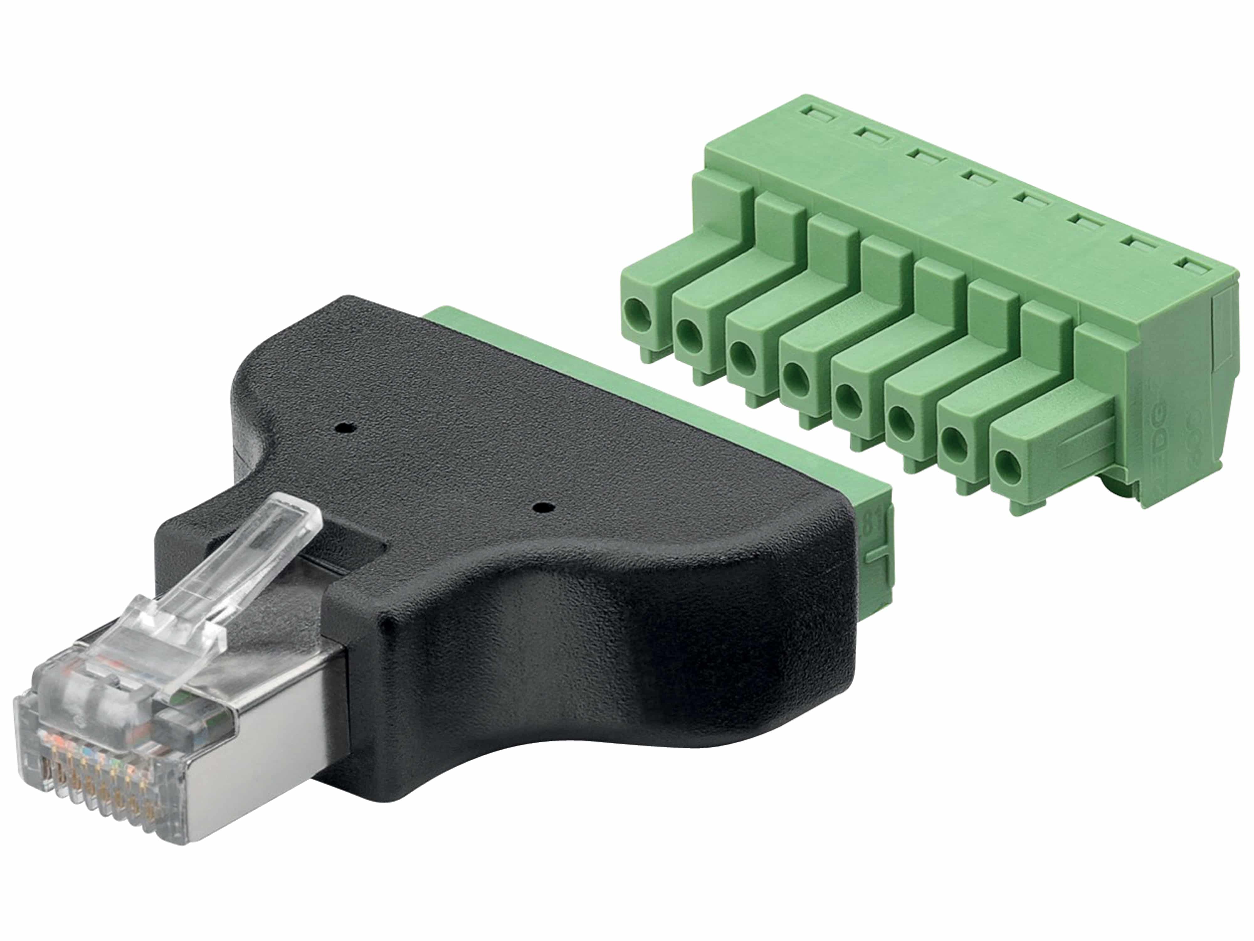 GOOBAY Terminal Block 76736, 8-pin auf RJ45-Stecker (8P8C) 