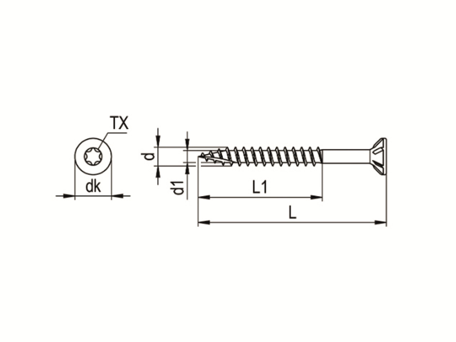 REISSER Spanplattenschrauben R2 plus, Teilgewinde, 5,0x50, Stahl, Schneidkerbe, 200 Stück