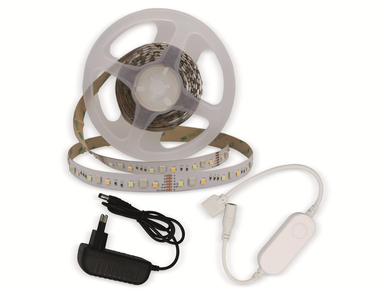 OPTONICA LED-Strip, RGBW 4324, EEK: G, 12 V, 12 W, 480 lm, Controller, Fernbedienung, WiFi, 2 m