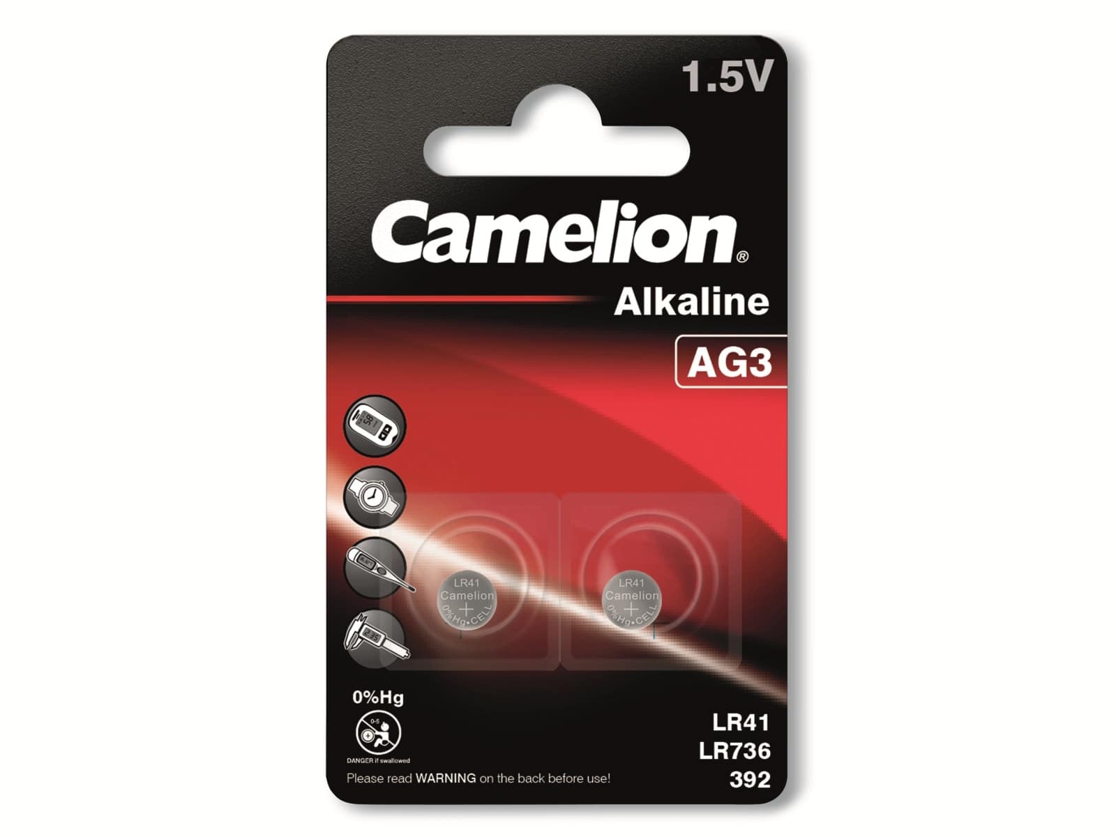 CAMELION Knopfzelle AG3, 2 St.