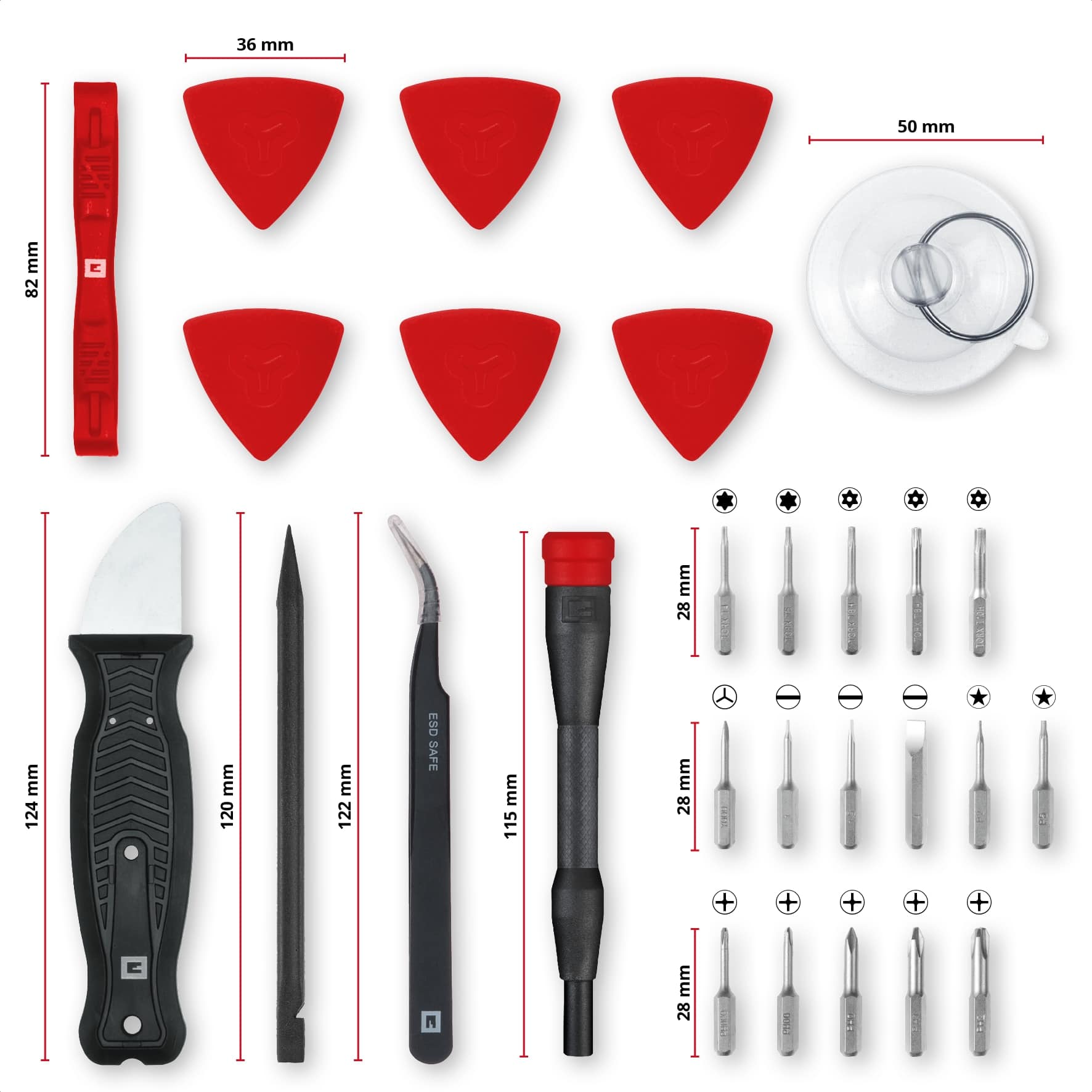 EINHELL Präzisionsbit-Set, 115020, 28-teilig