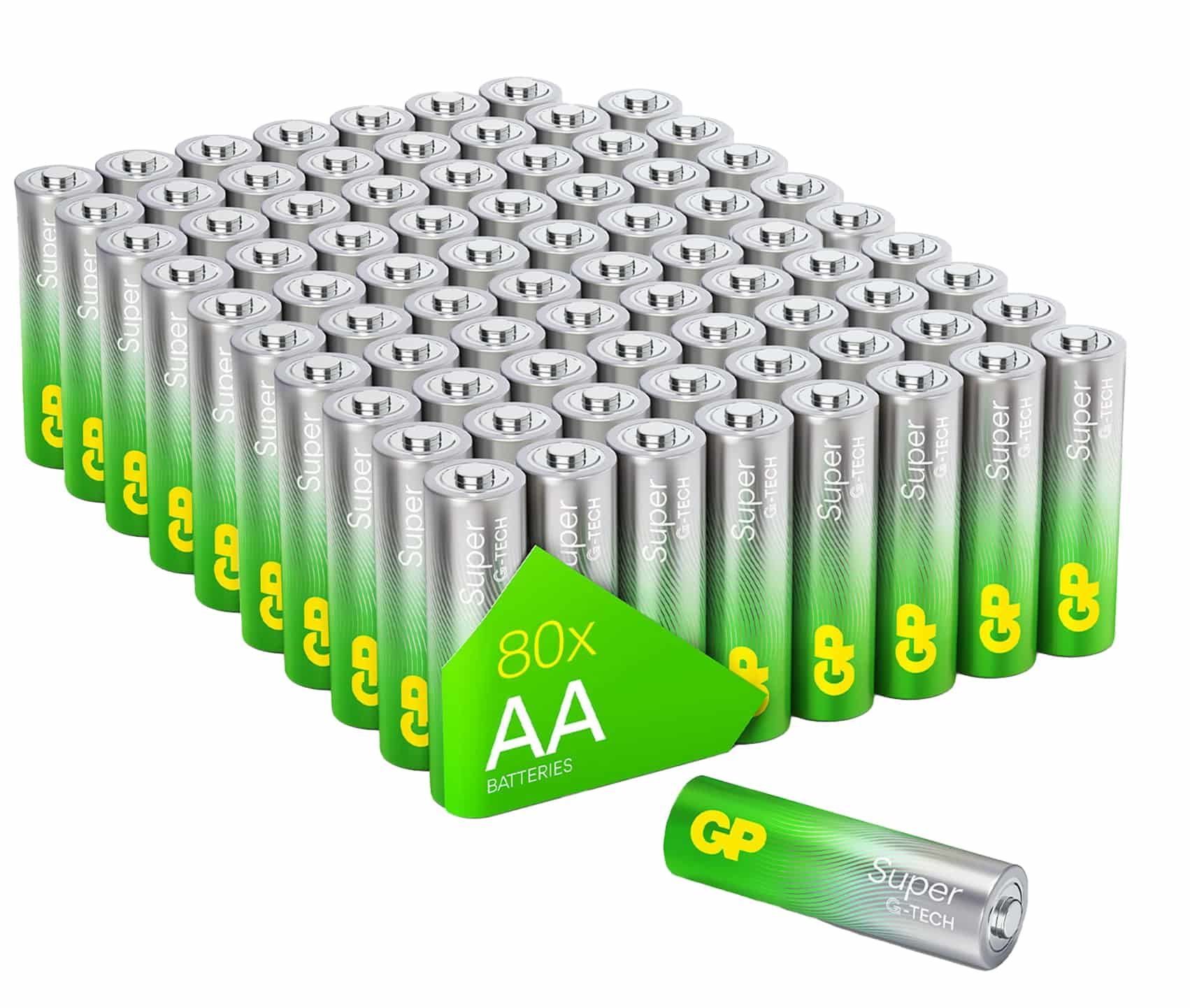 GP Super Alkaline-Mignon-Batterie LR06, 1,5V, 80 Stück