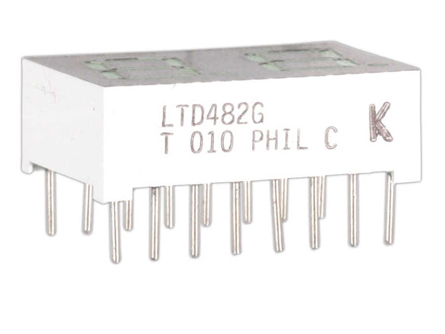 LiteOn LED-Anzeige LTD-482G, 2-stellig, grün